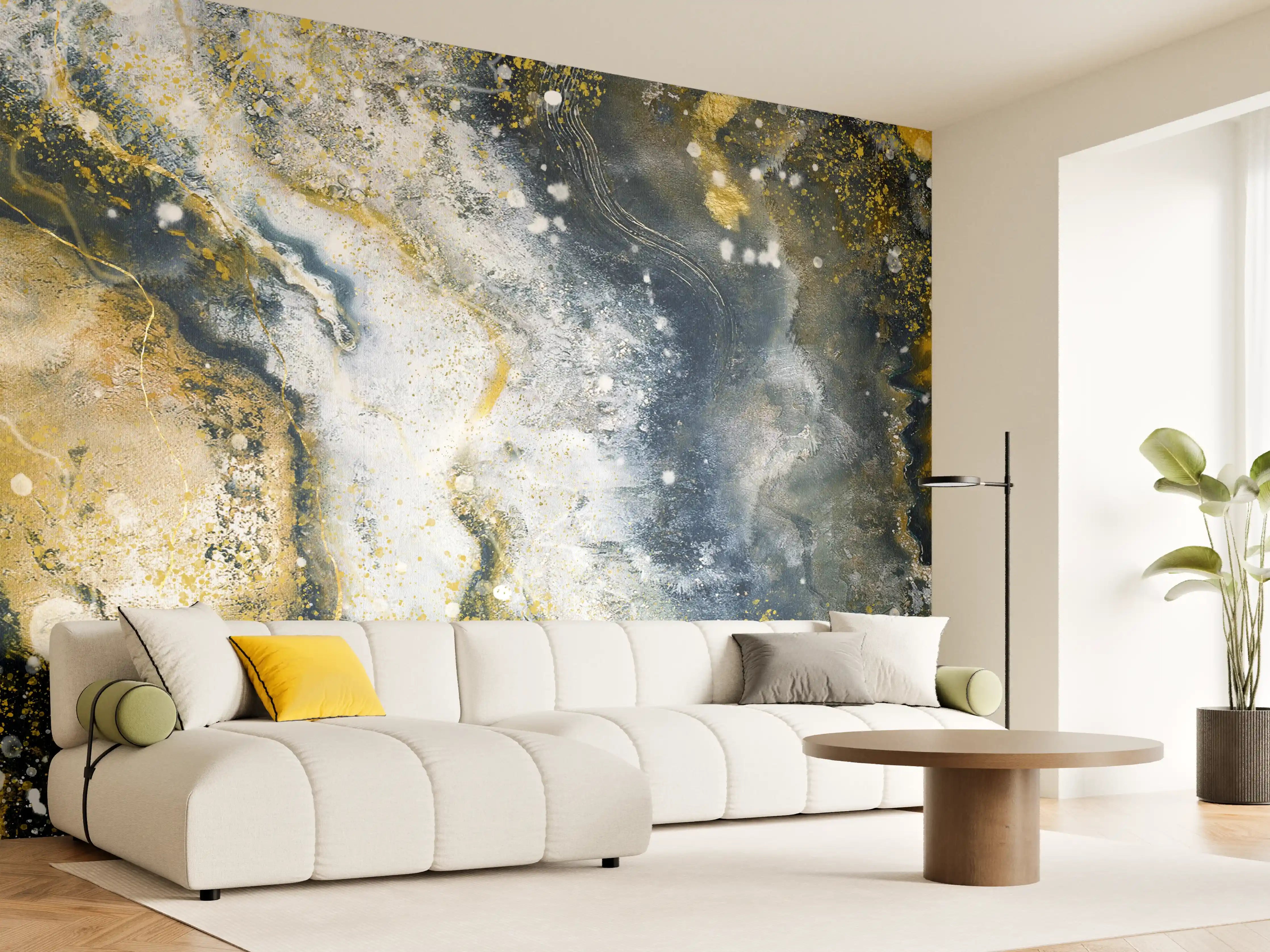 Wandverkleidung Wohnzimmer - Abstraktes Kunstwert - Flüssigkunst