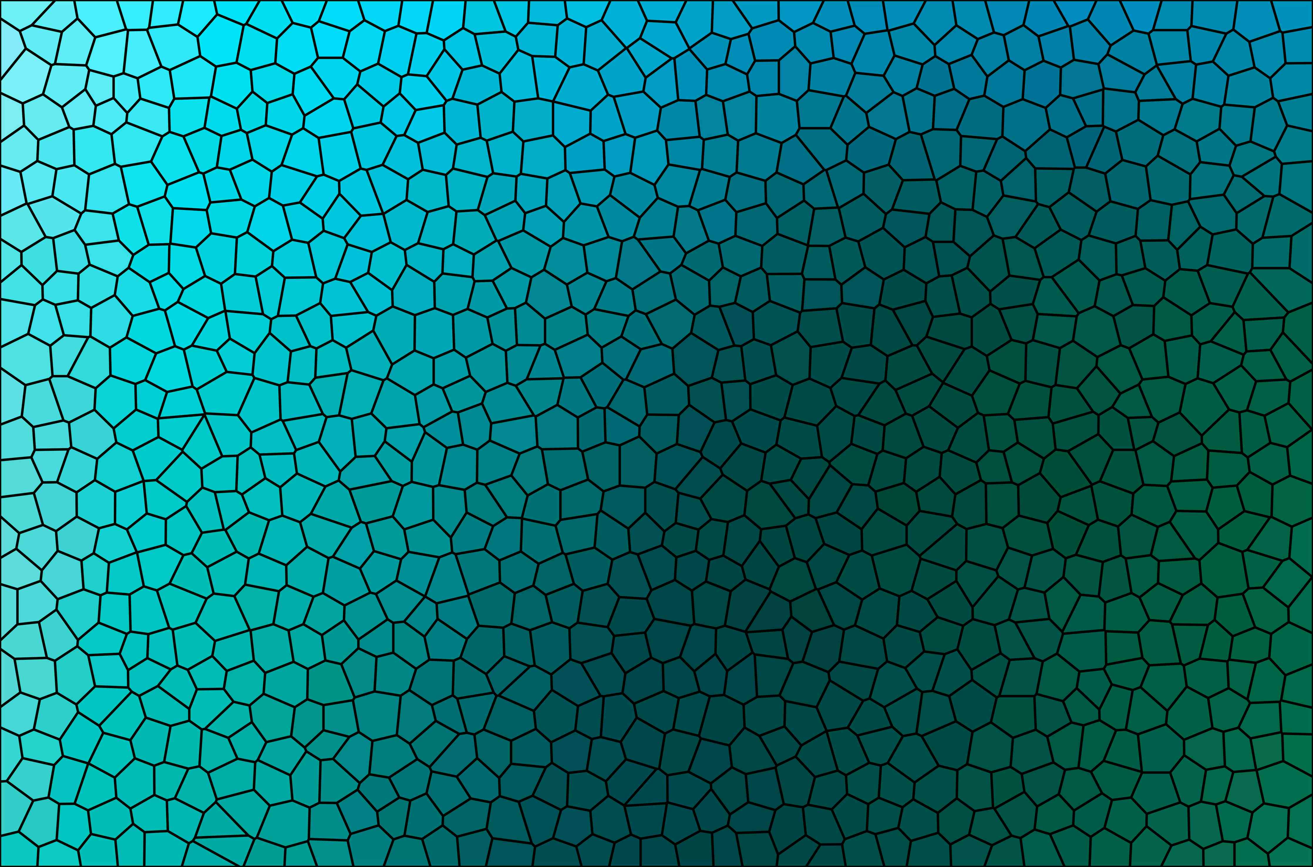Wandverkleidung Wohnzimmer-Abstraktes Mosaik in Blau und Grün