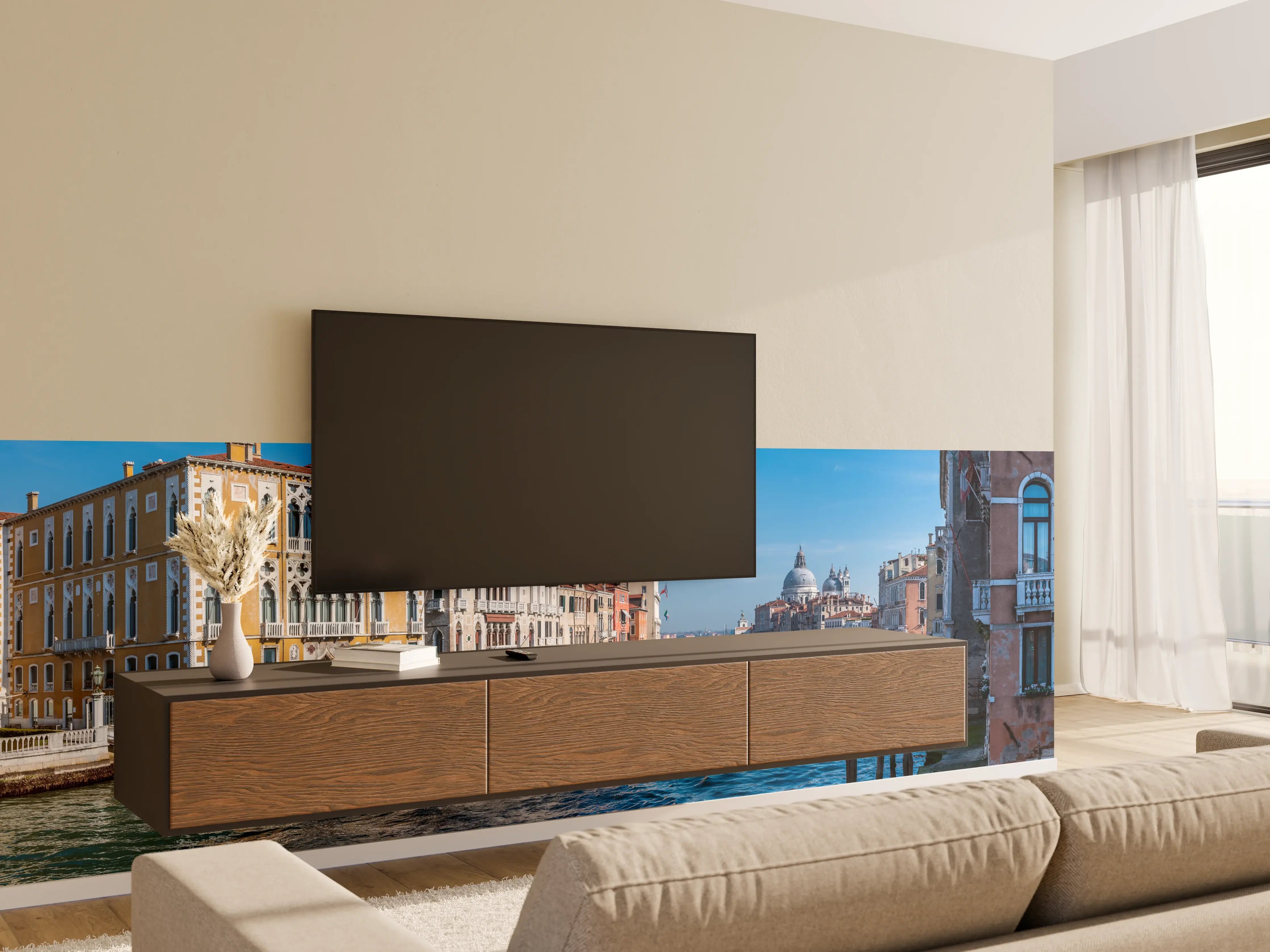 Wandverkleidung Wohnzimmer - Accademia Brücke Venedig
