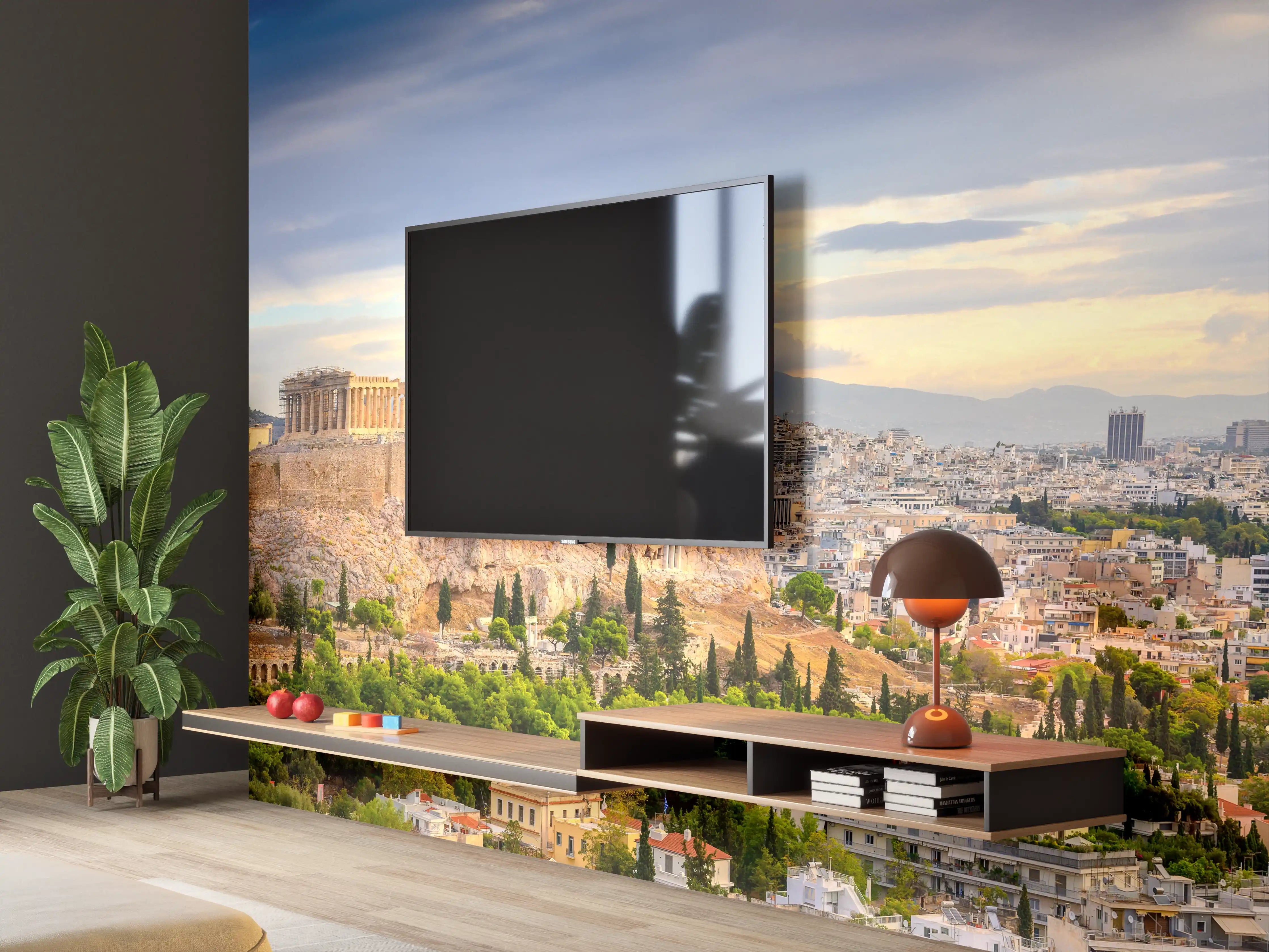 Wandverkleidung Wohnzimmer - Akropolis Athen Panorama