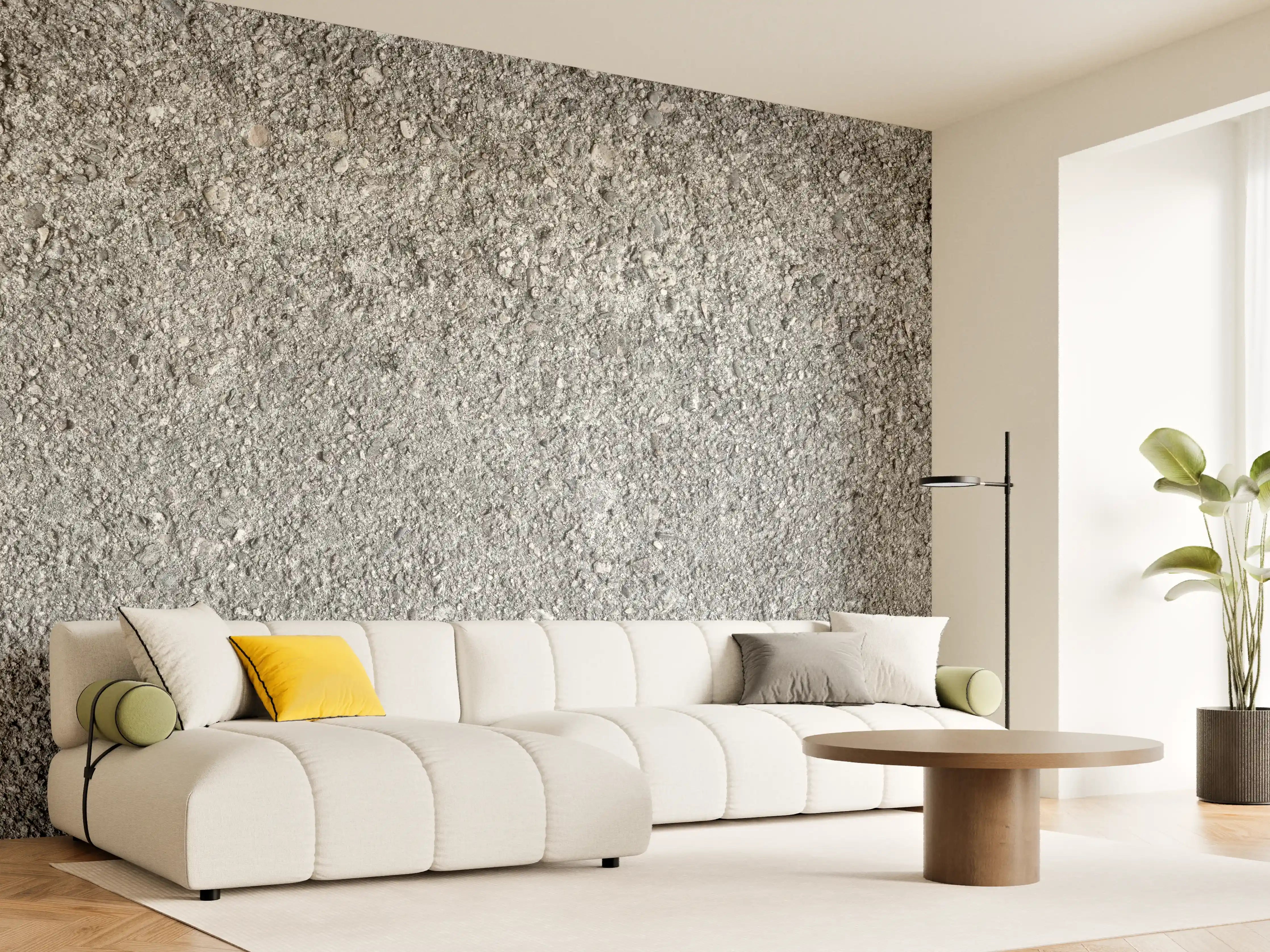 Wandverkleidung Wohnzimmer - Alte felsige Betonwand