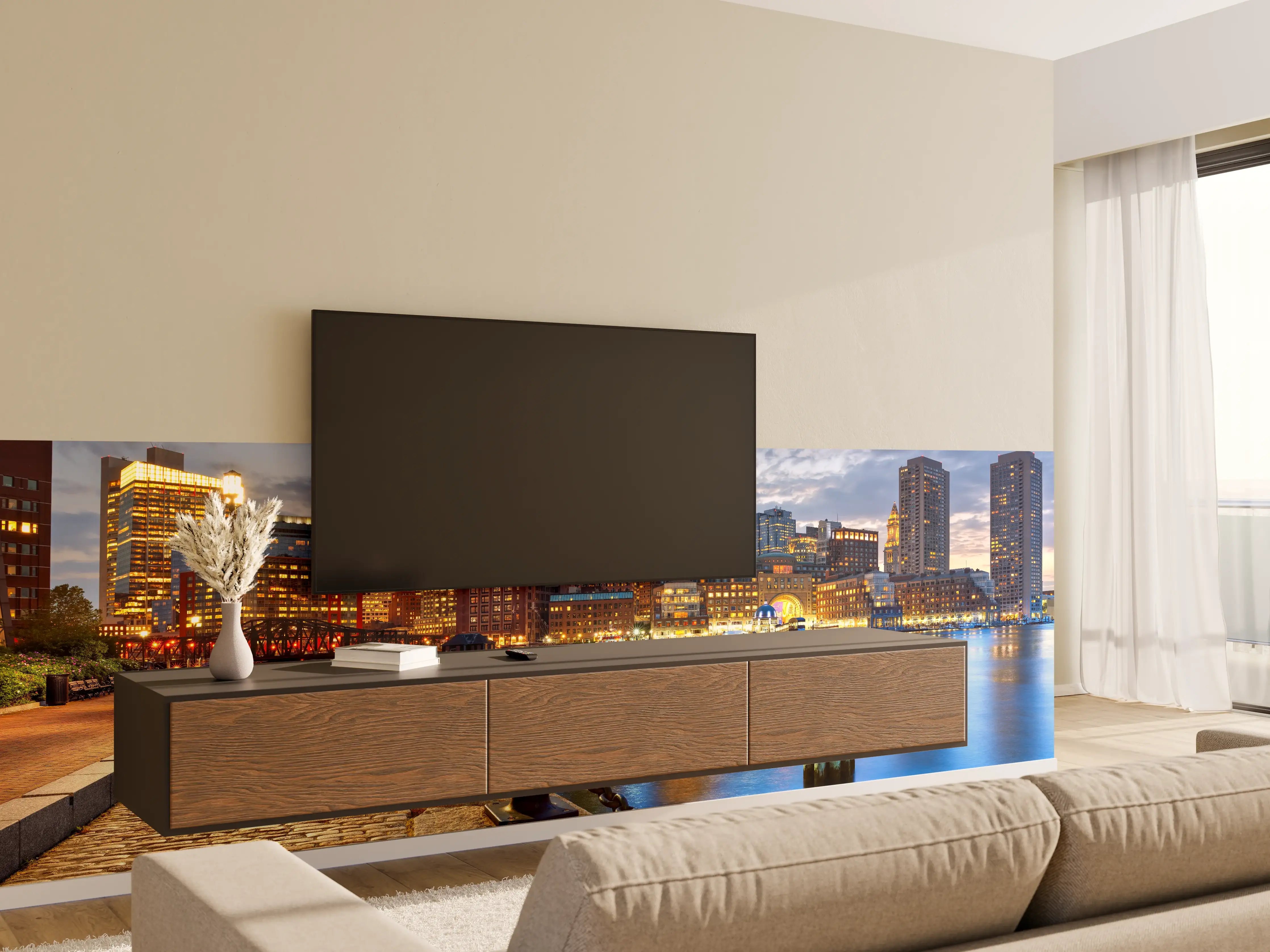 Wandverkleidung Wohnzimmer - Alte kaputte Betonmauer