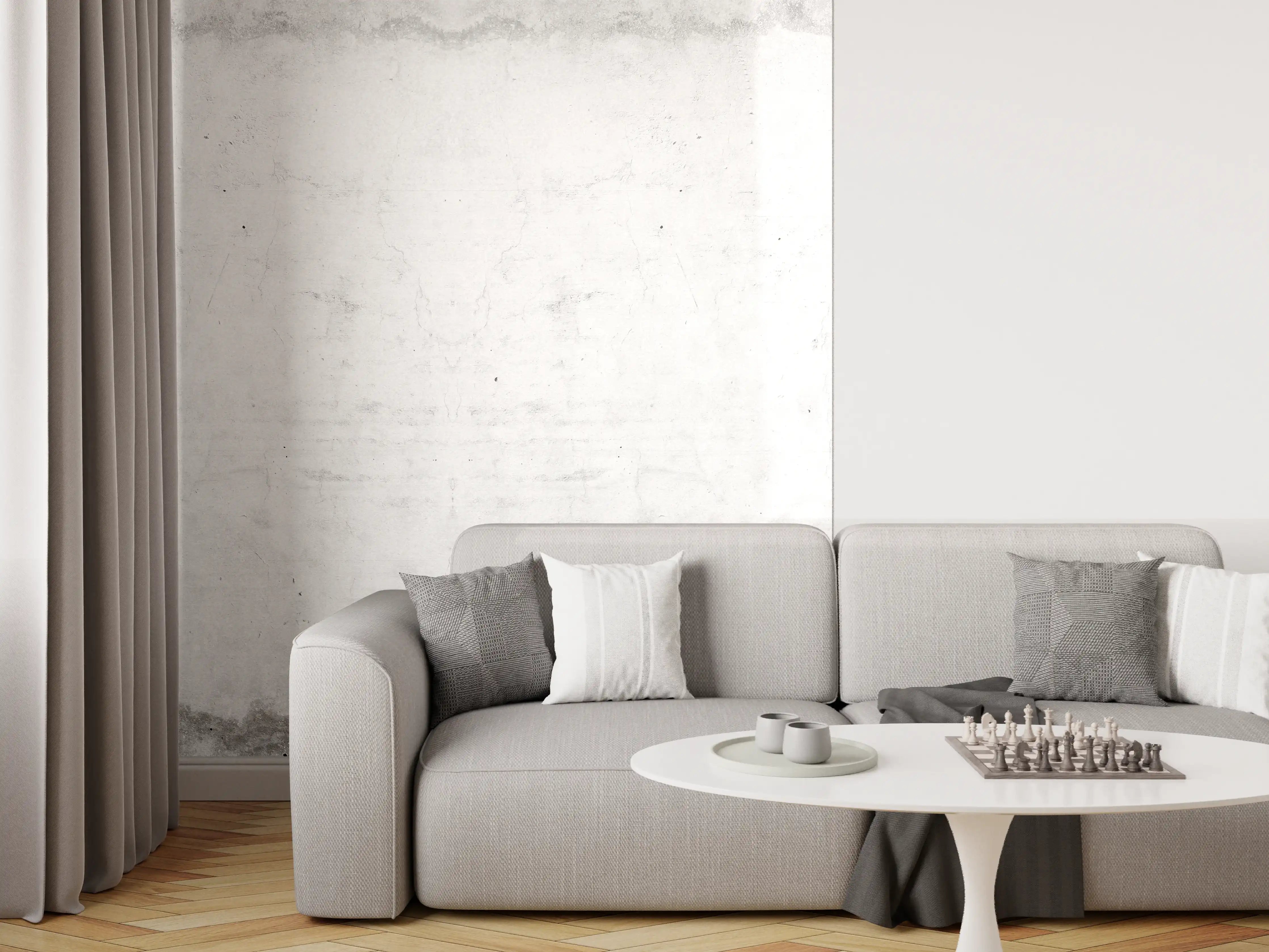 Wandverkleidung Wohnzimmer - Alte schmutzige Zementwand