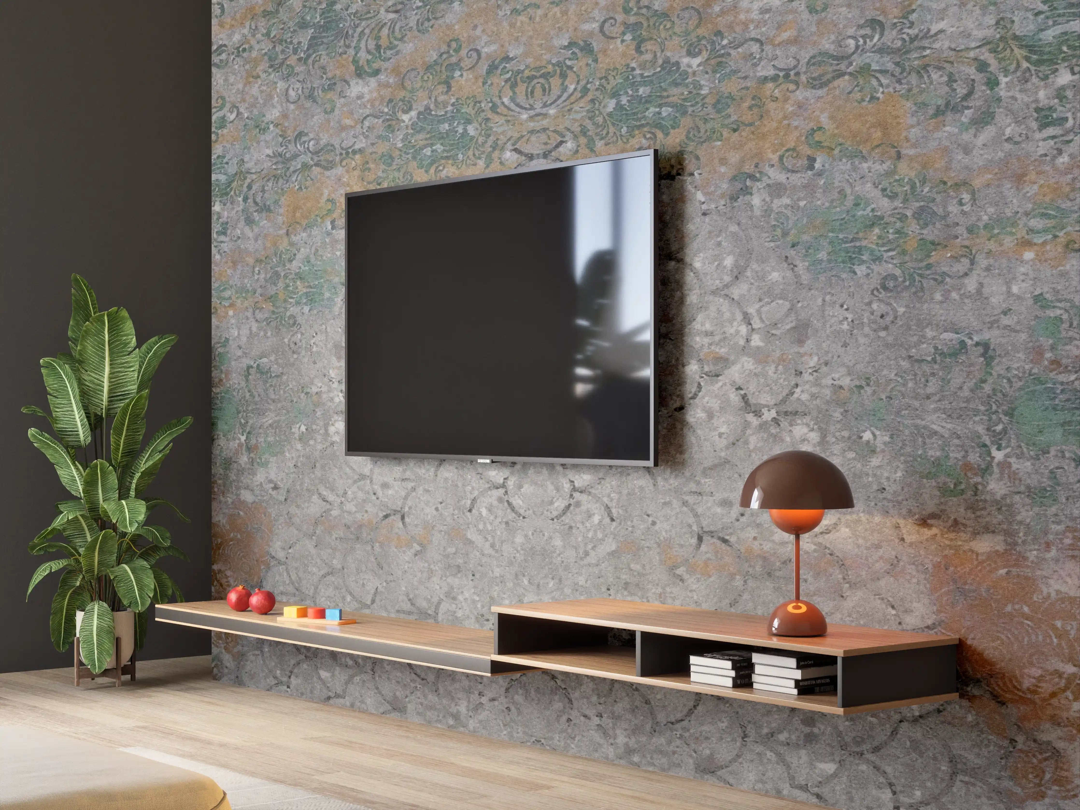 Wandverkleidung Wohnzimmer - Alte shabby Patchwork Motiv