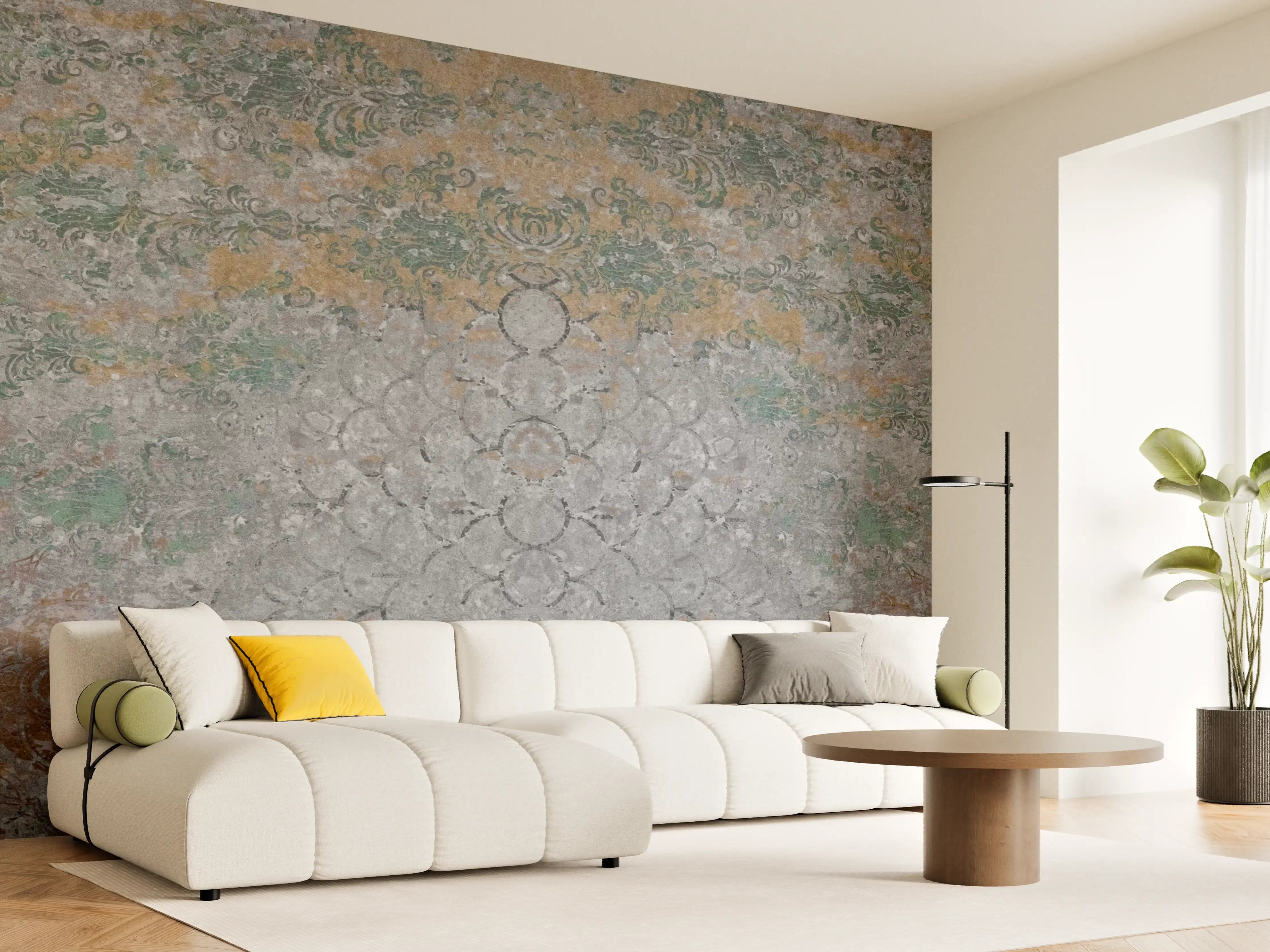 Wandverkleidung Wohnzimmer - Alte shabby Patchwork Motiv