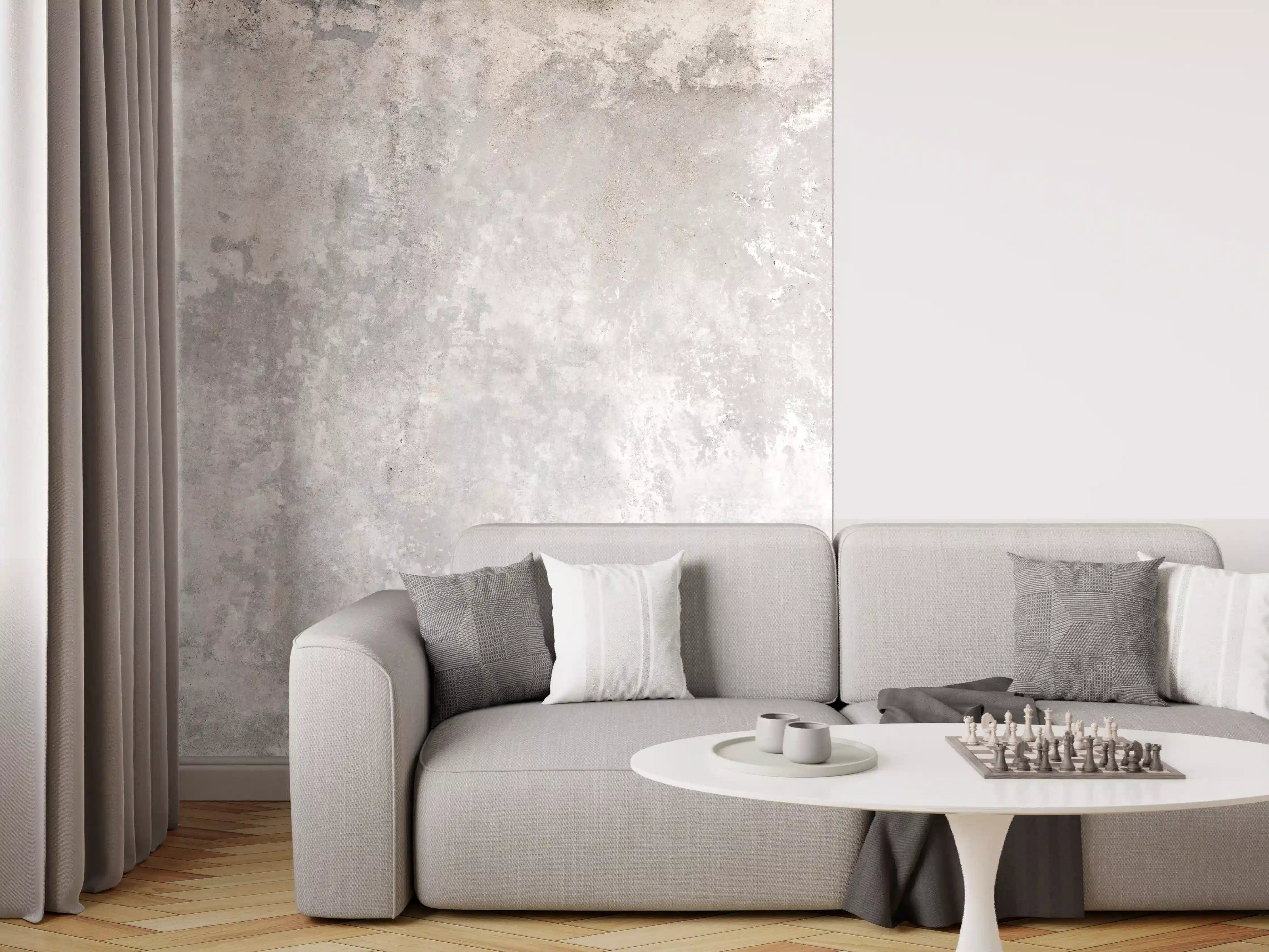 Wandverkleidung Wohnzimmer - Alter Beton mit Struktur