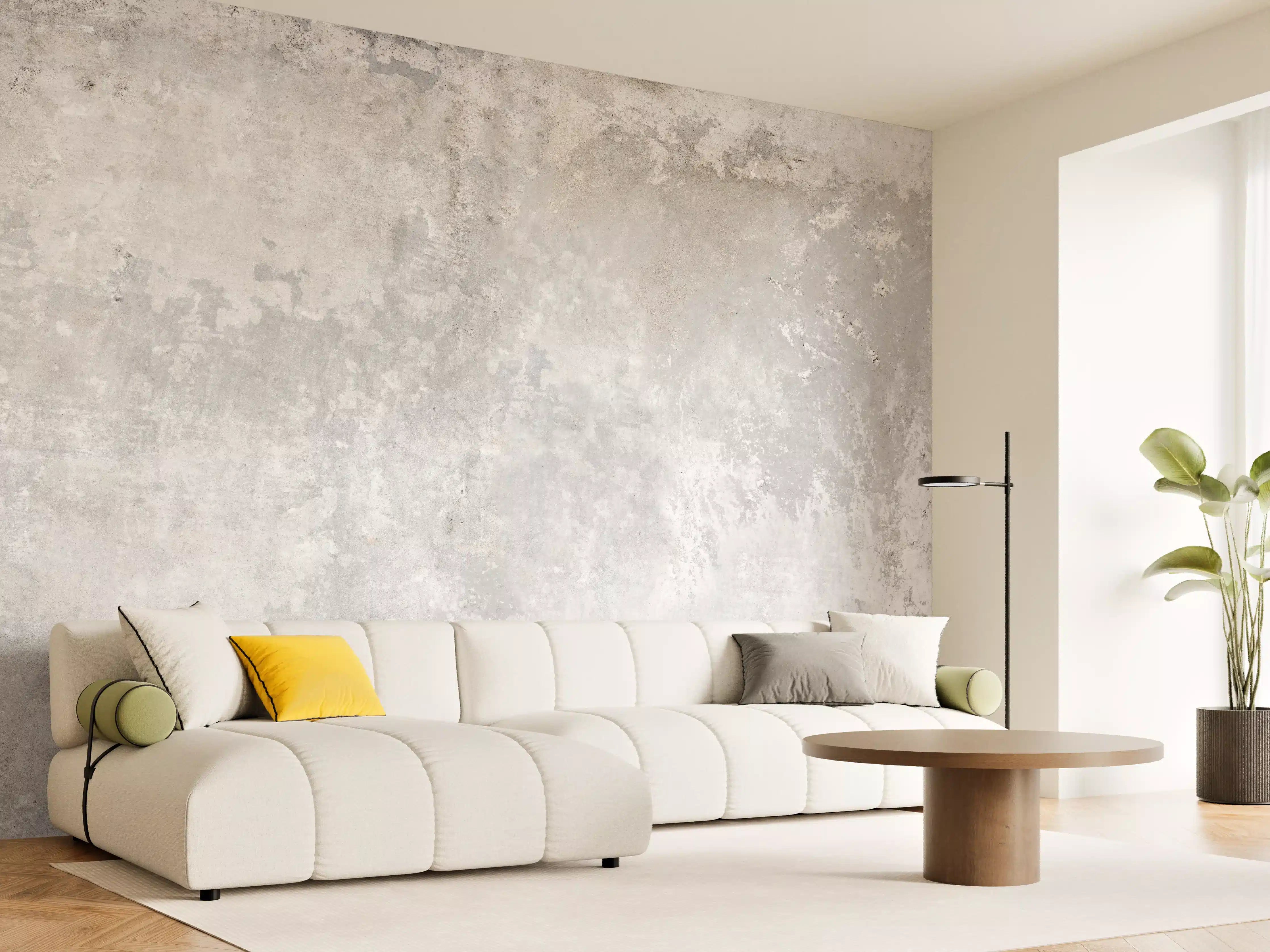 Wandverkleidung Wohnzimmer - Alter Beton mit Struktur