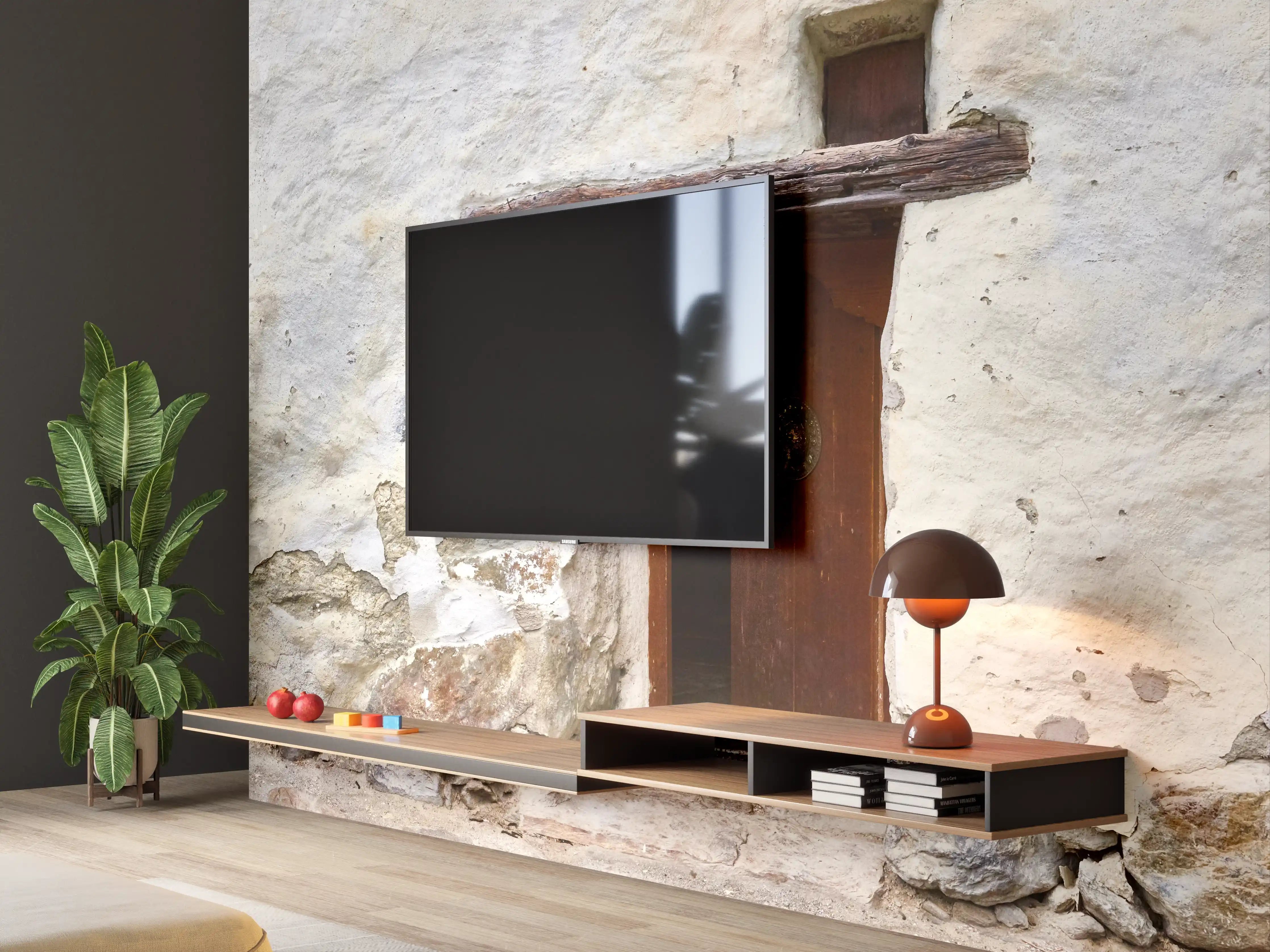 Wandverkleidung Wohnzimmer - Alter Türeingang in Südtirol