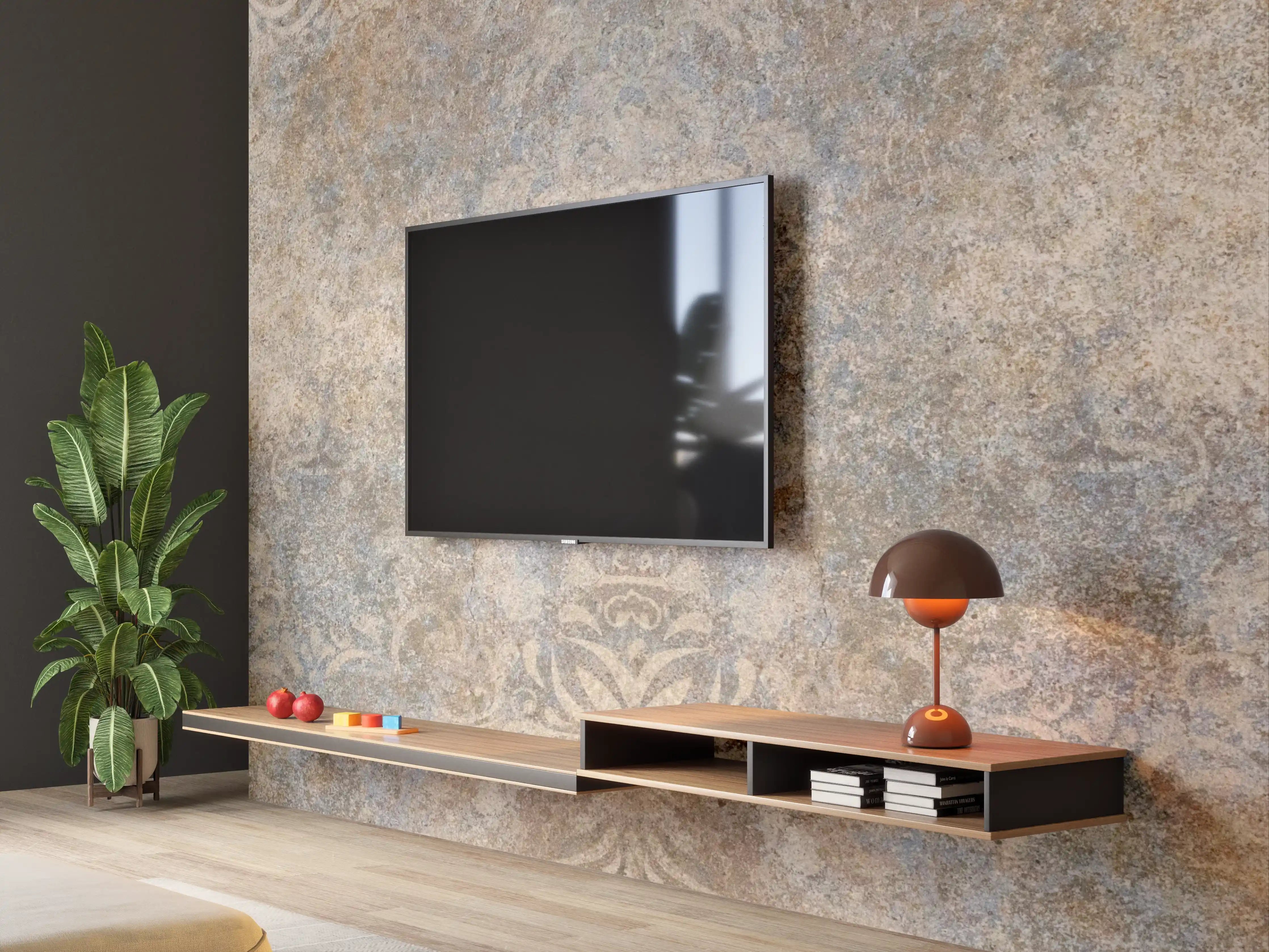 Wandverkleidung Wohnzimmer - Altes abgenutztes Mosaik Motiv