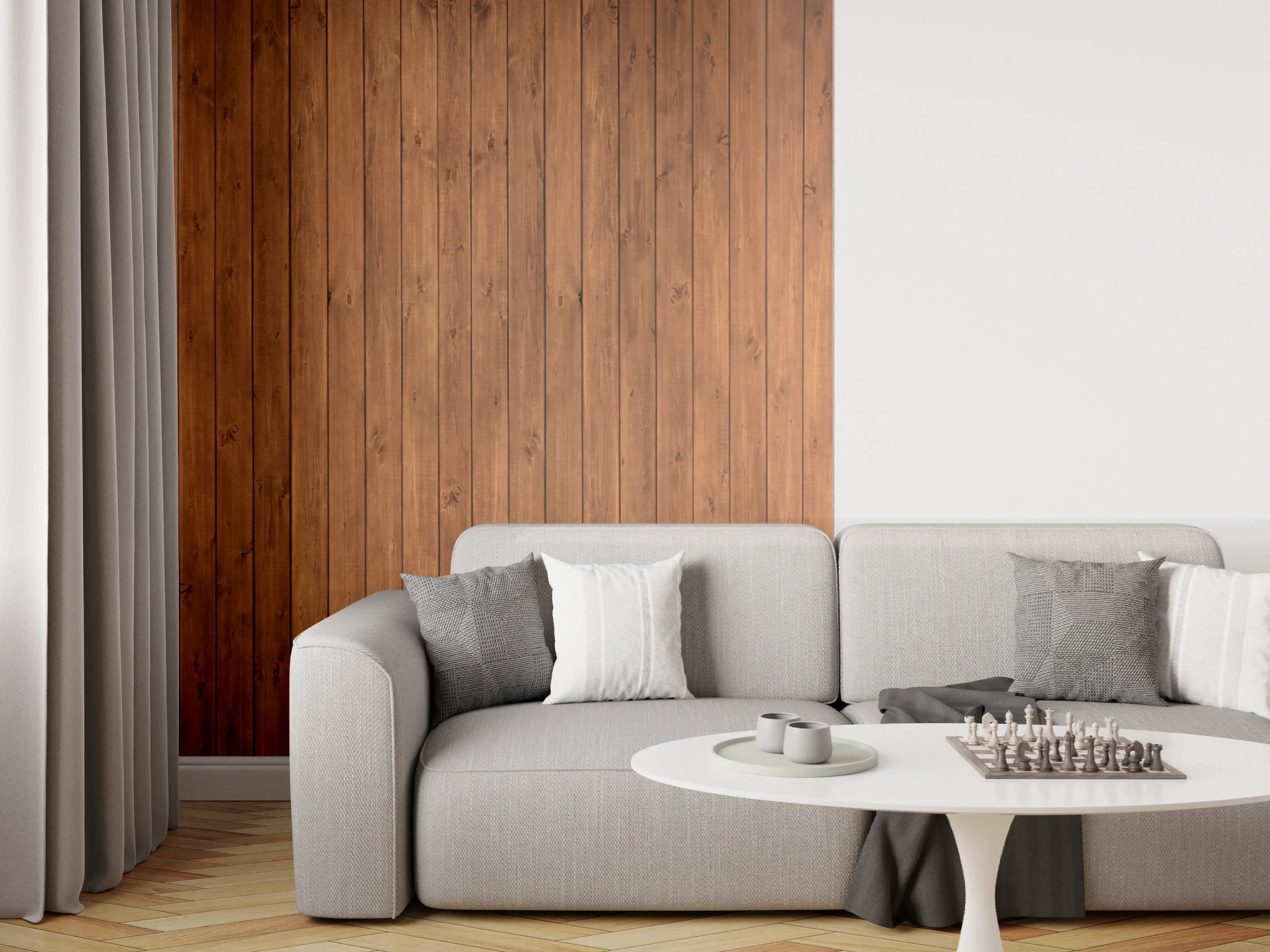 Wandverkleidung Wohnzimmer - Altholz Textur Braun Hintergrund