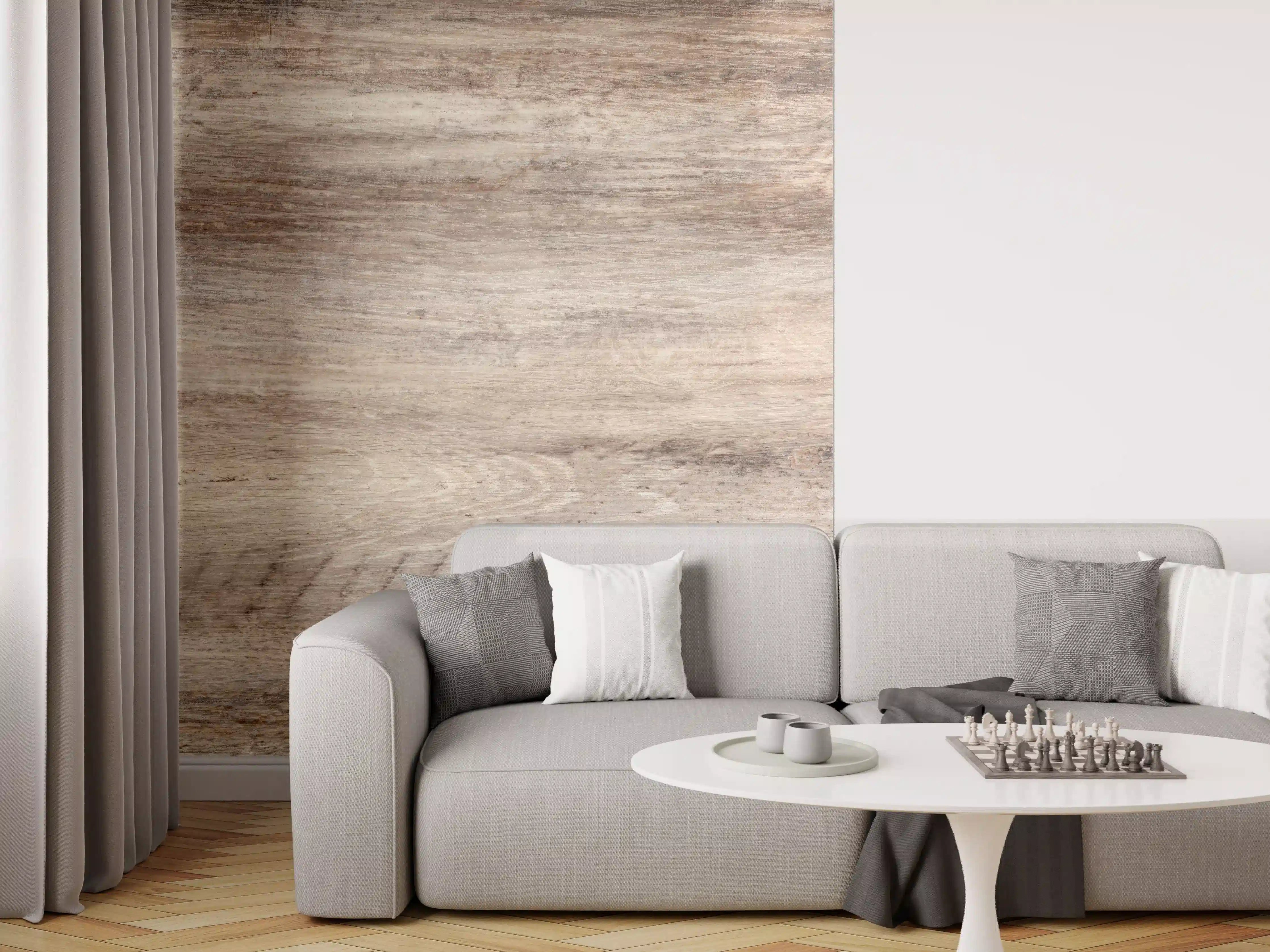 Wandverkleidung Wohnzimmer - Antike Holztextur
