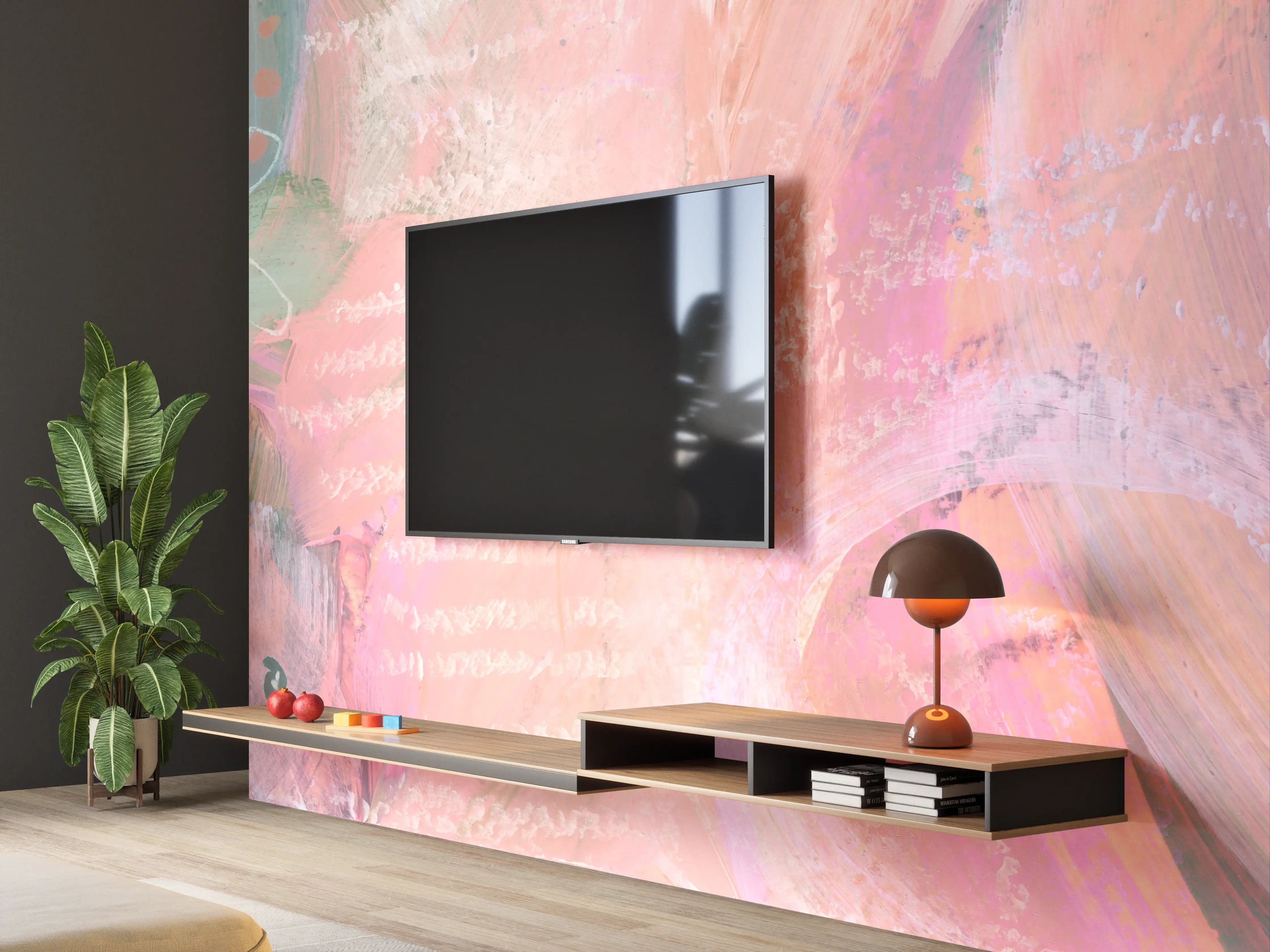 Wandverkleidung Wohnzimmer - Aquarell Kunst - Fleck Malerei