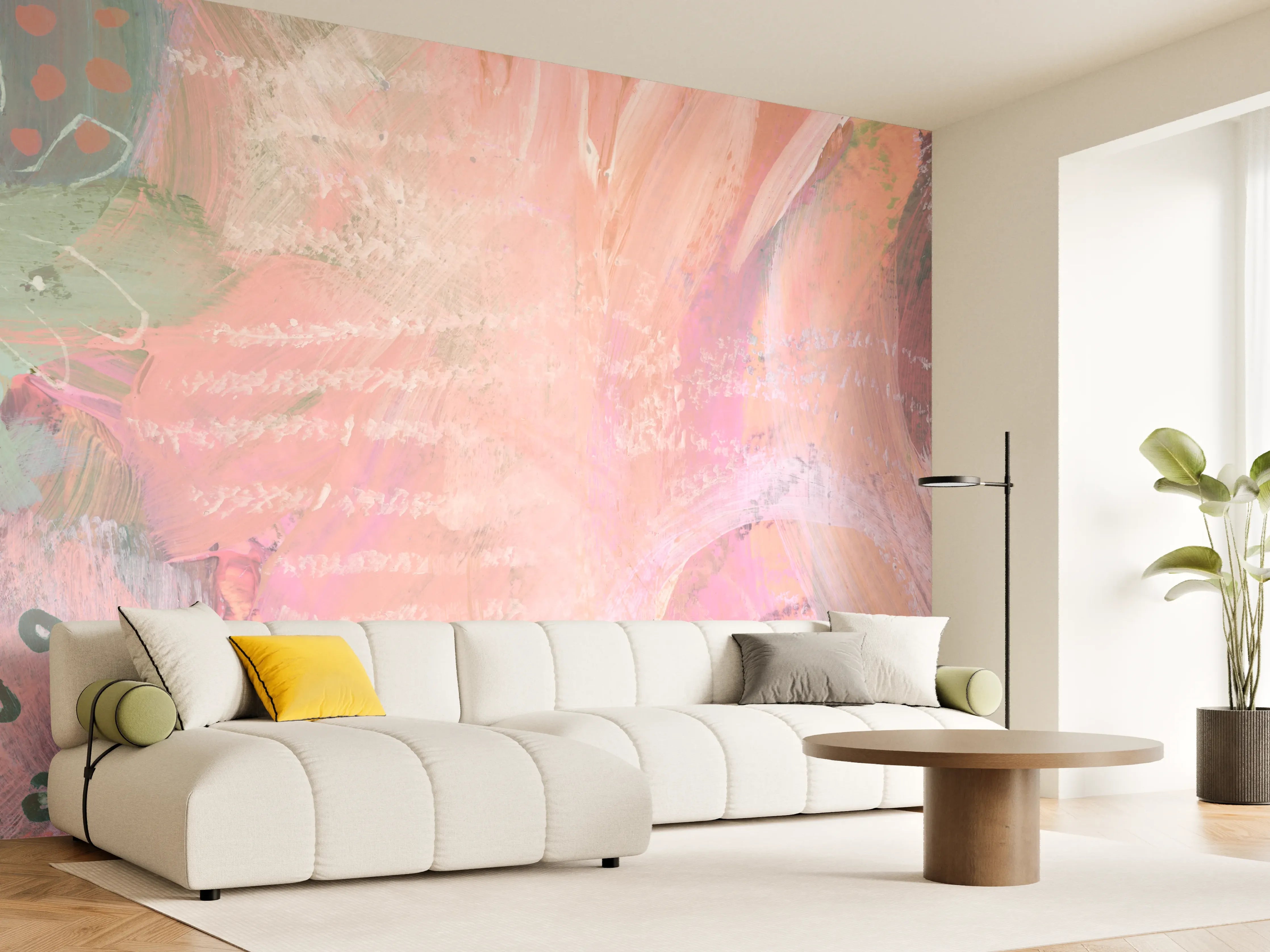 Wandverkleidung Wohnzimmer - Aquarell Kunst - Fleck Malerei