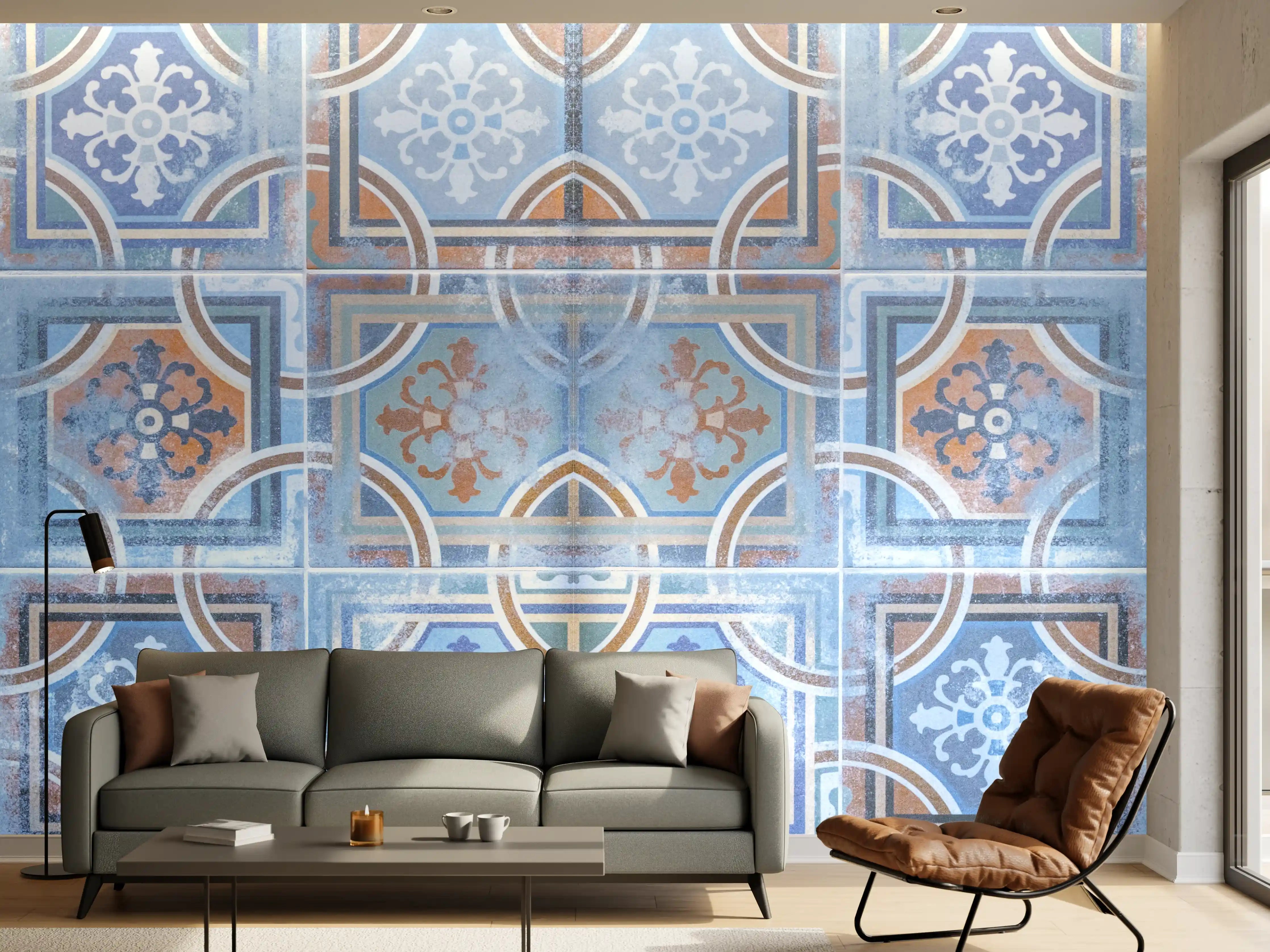 Wandverkleidung Wohnzimmer - Arabische Fliesen Textur