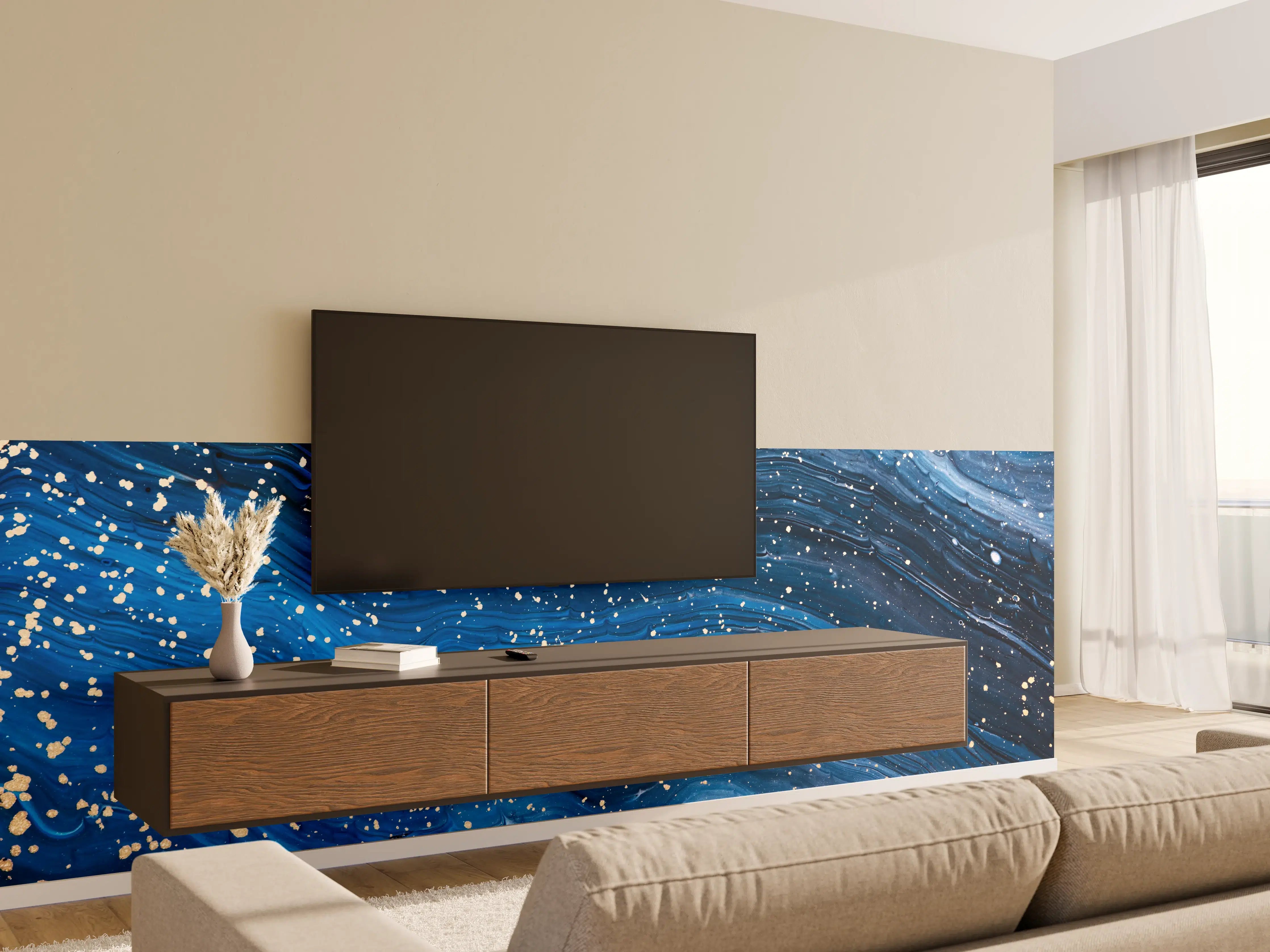 Wandverkleidung Wohnzimmer - Atemberaubendes Bild von Meereswellen