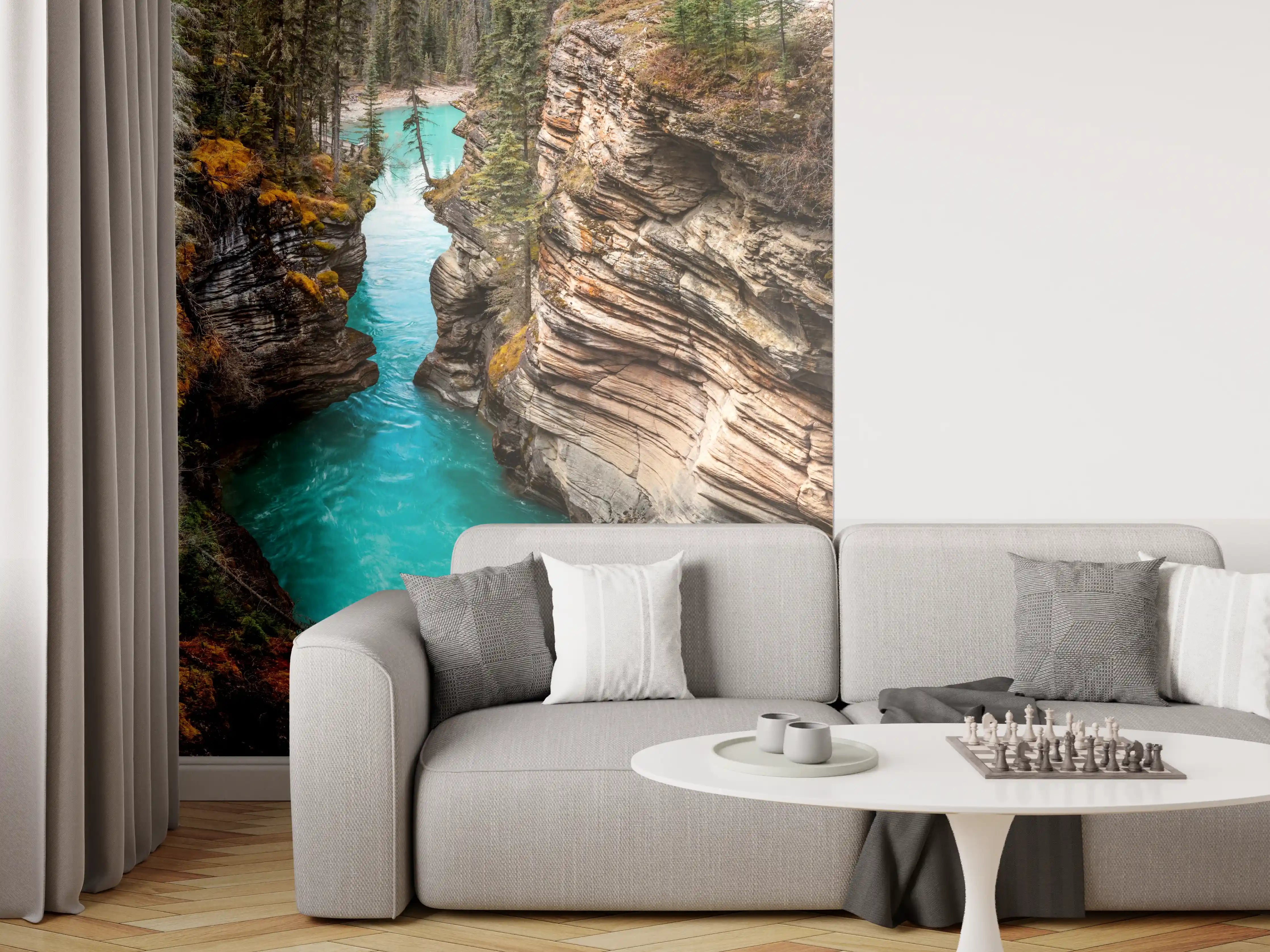 Wandverkleidung Wohnzimmer - Athabasca Wasserfälle - Kanada