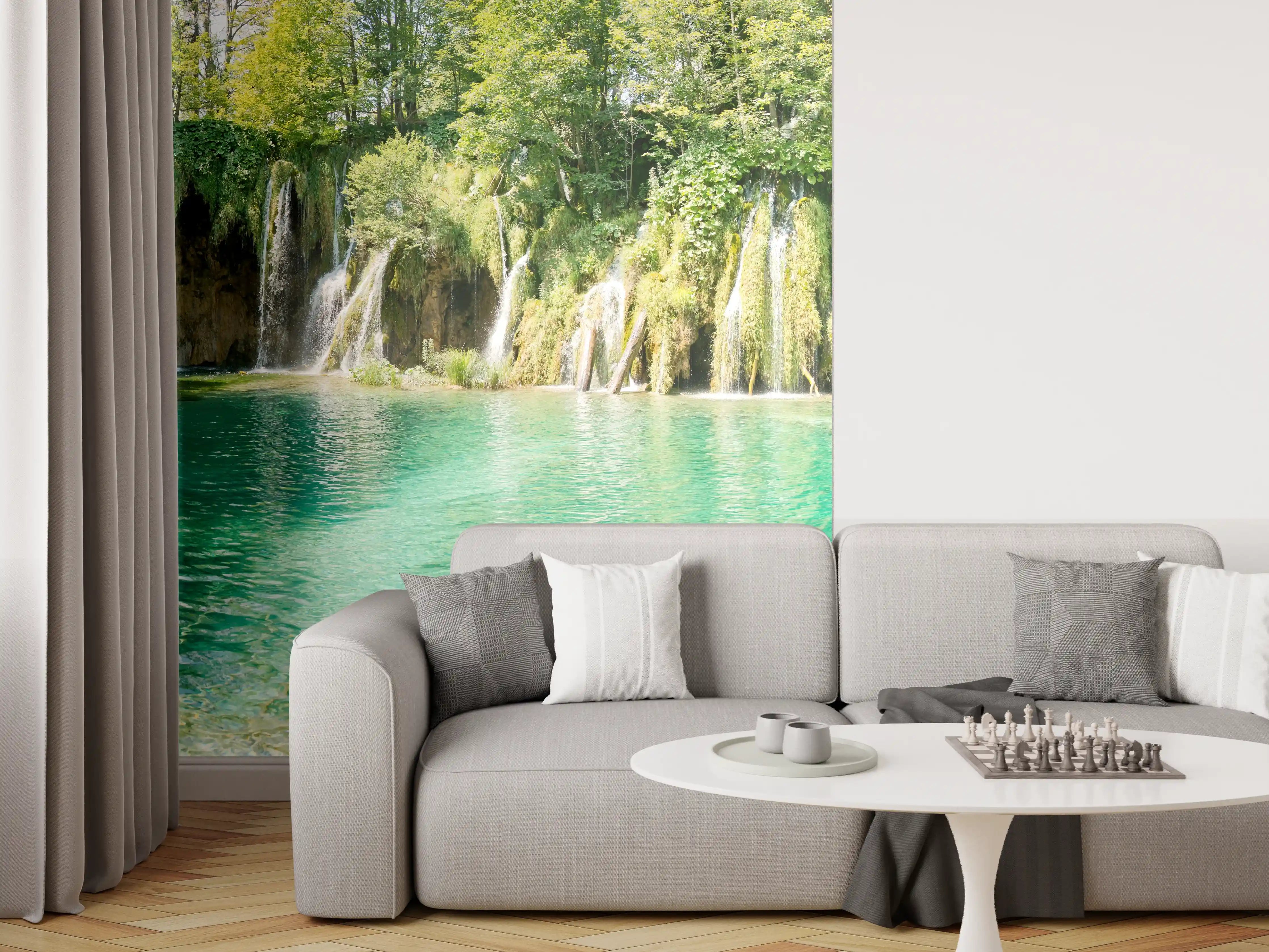 Wandverkleidung Wohnzimmer - Aussicht im Nationalpark Plitvicer Seen - Kroatien