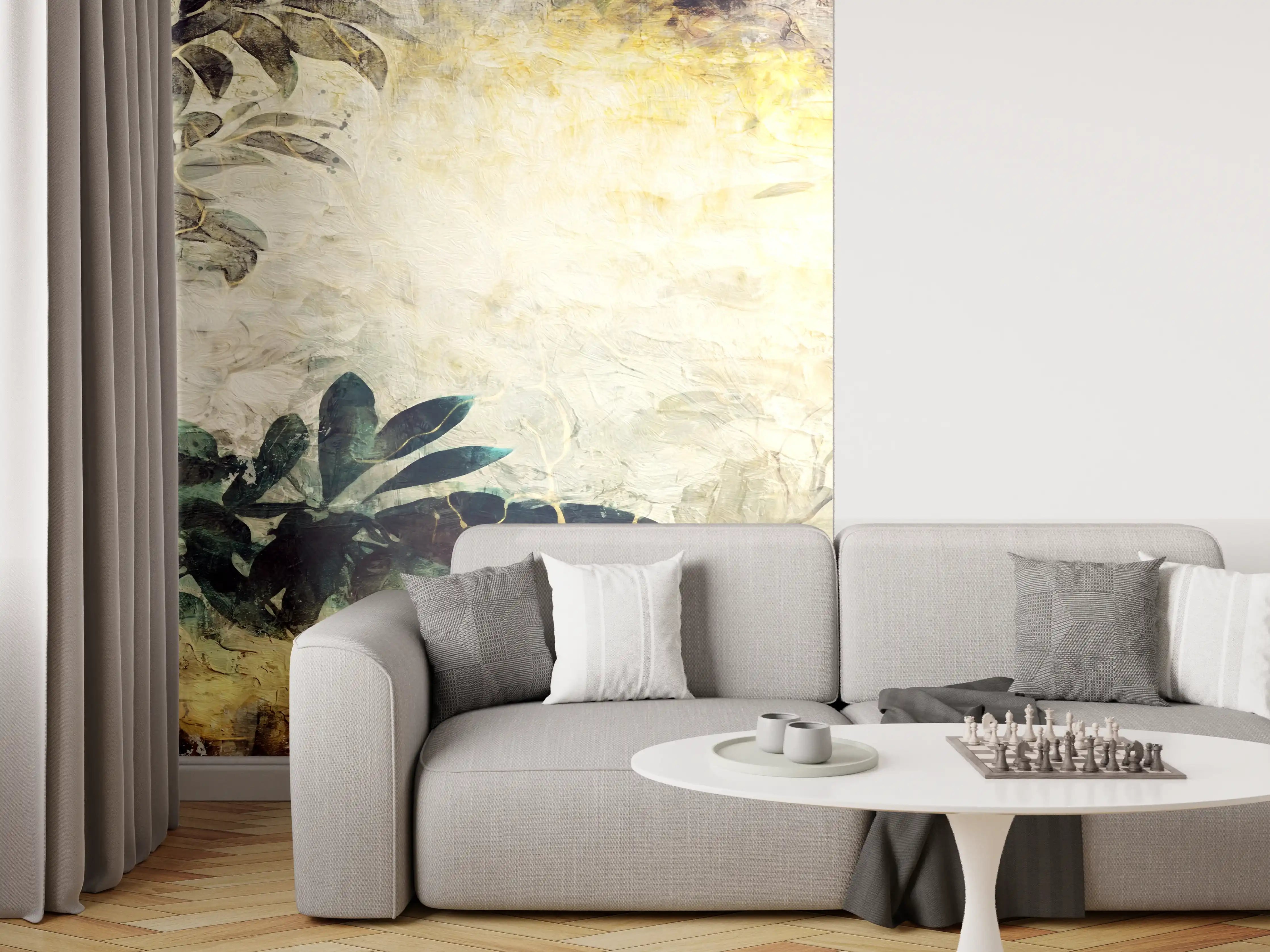 Wandverkleidung Wohnzimmer - Baumzweig Gemälde