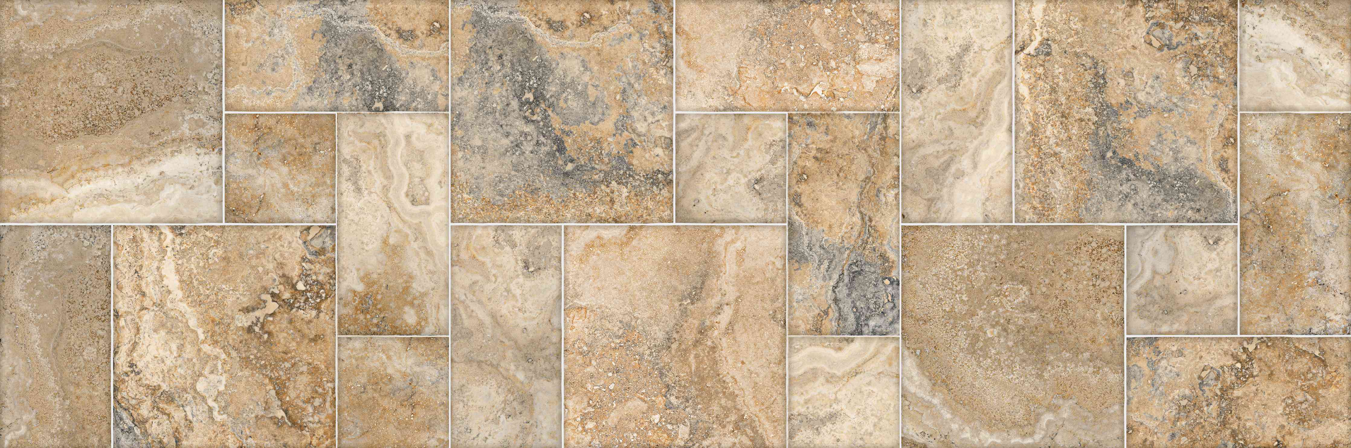 Wandverkleidung Wohnzimmer-Beige Naturstein Wandtextur
