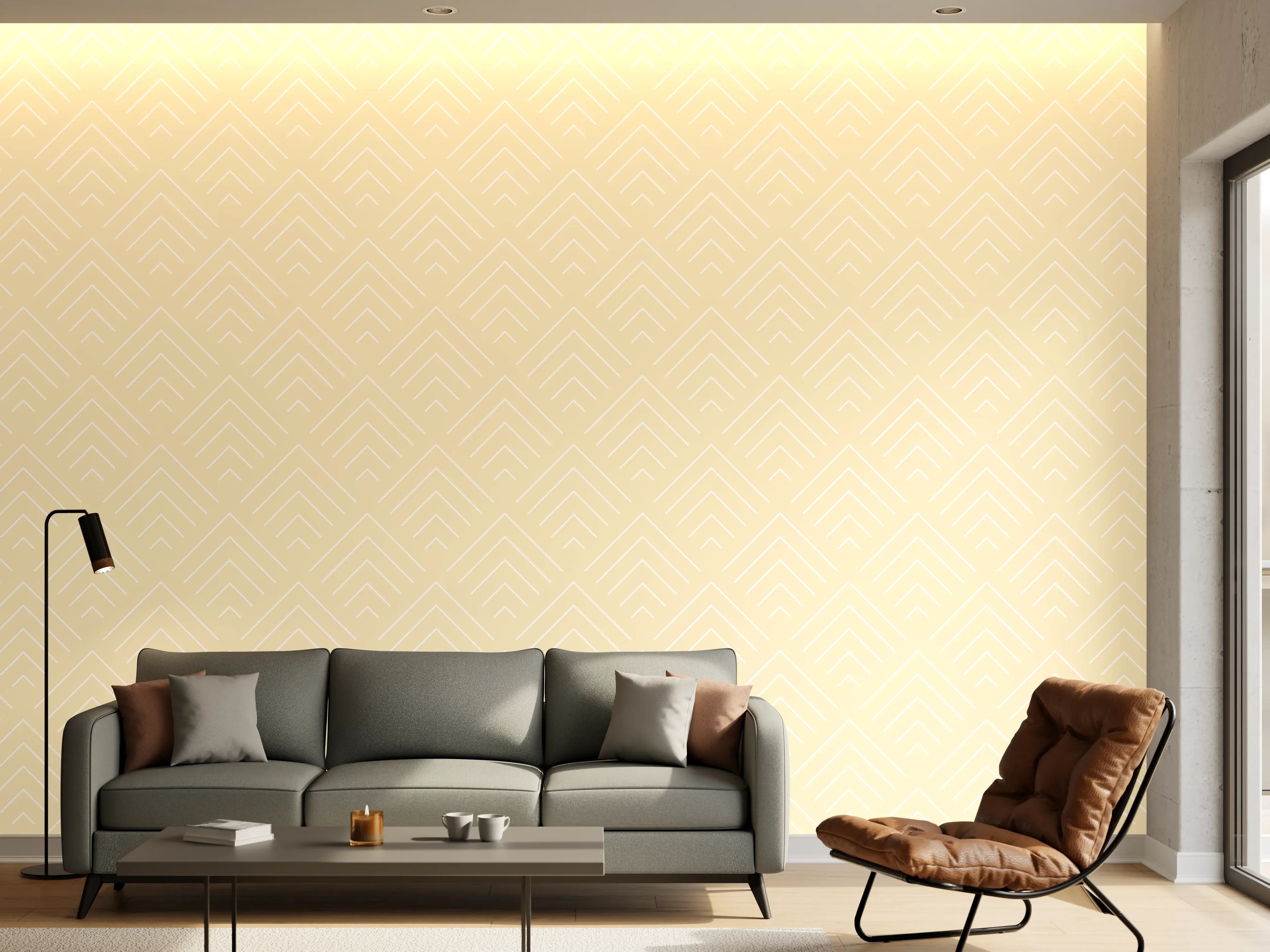 Wandverkleidung Wohnzimmer - Beige & Cremetöne Muster