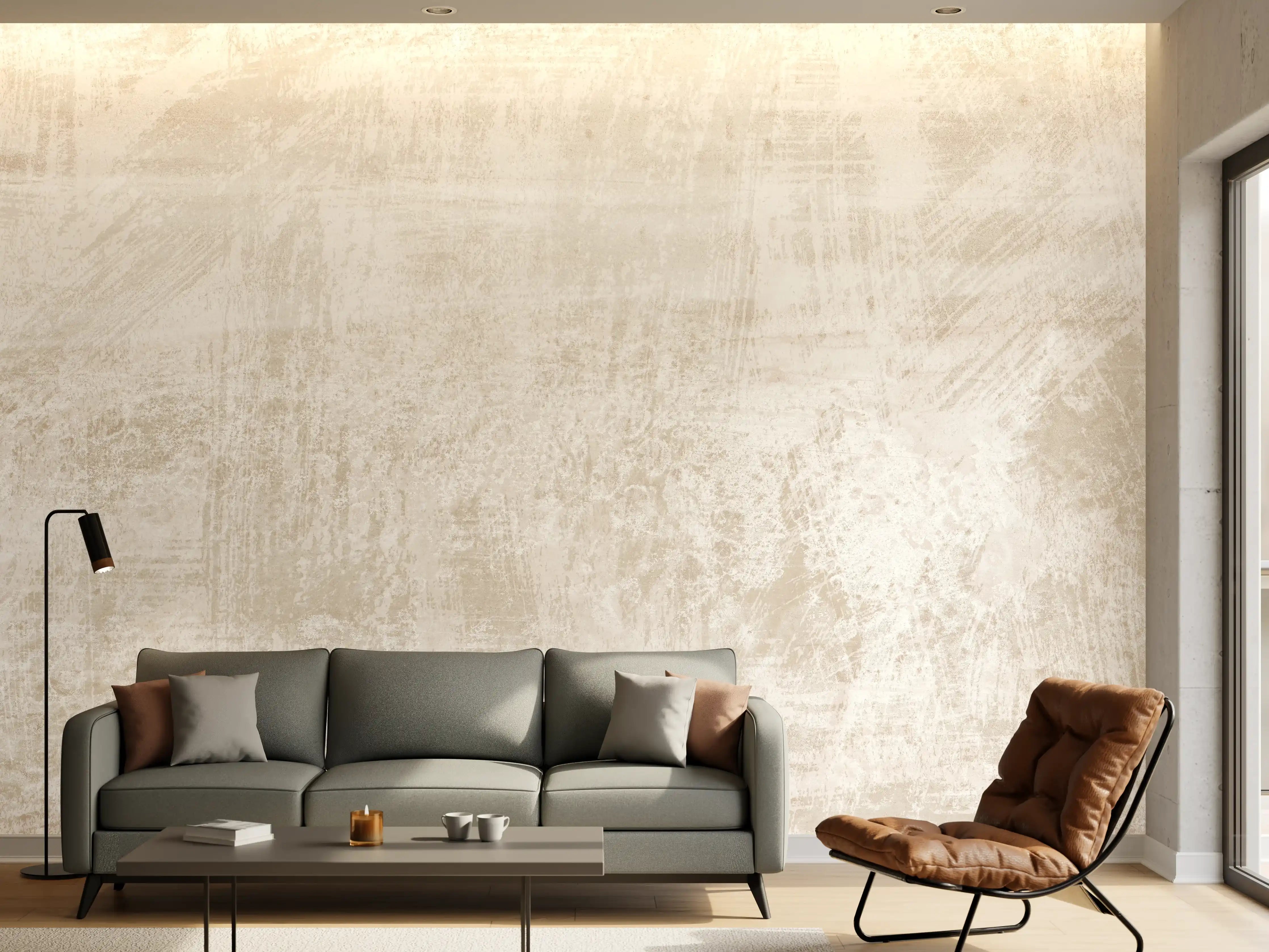 Wandverkleidung Wohnzimmer - Beigefarbener Hintergrund