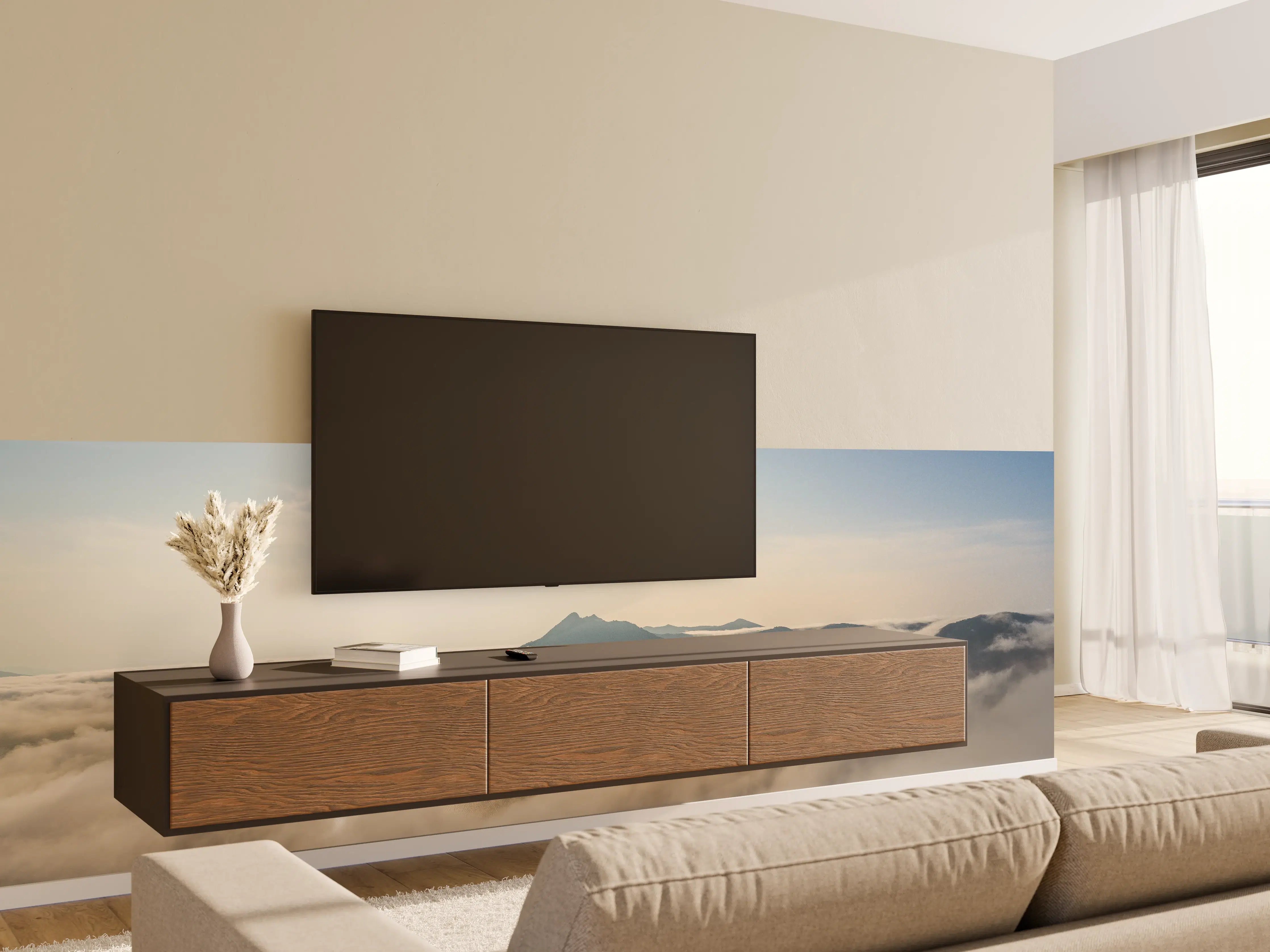 Wandverkleidung Wohnzimmer - Berg Asahi Unkai