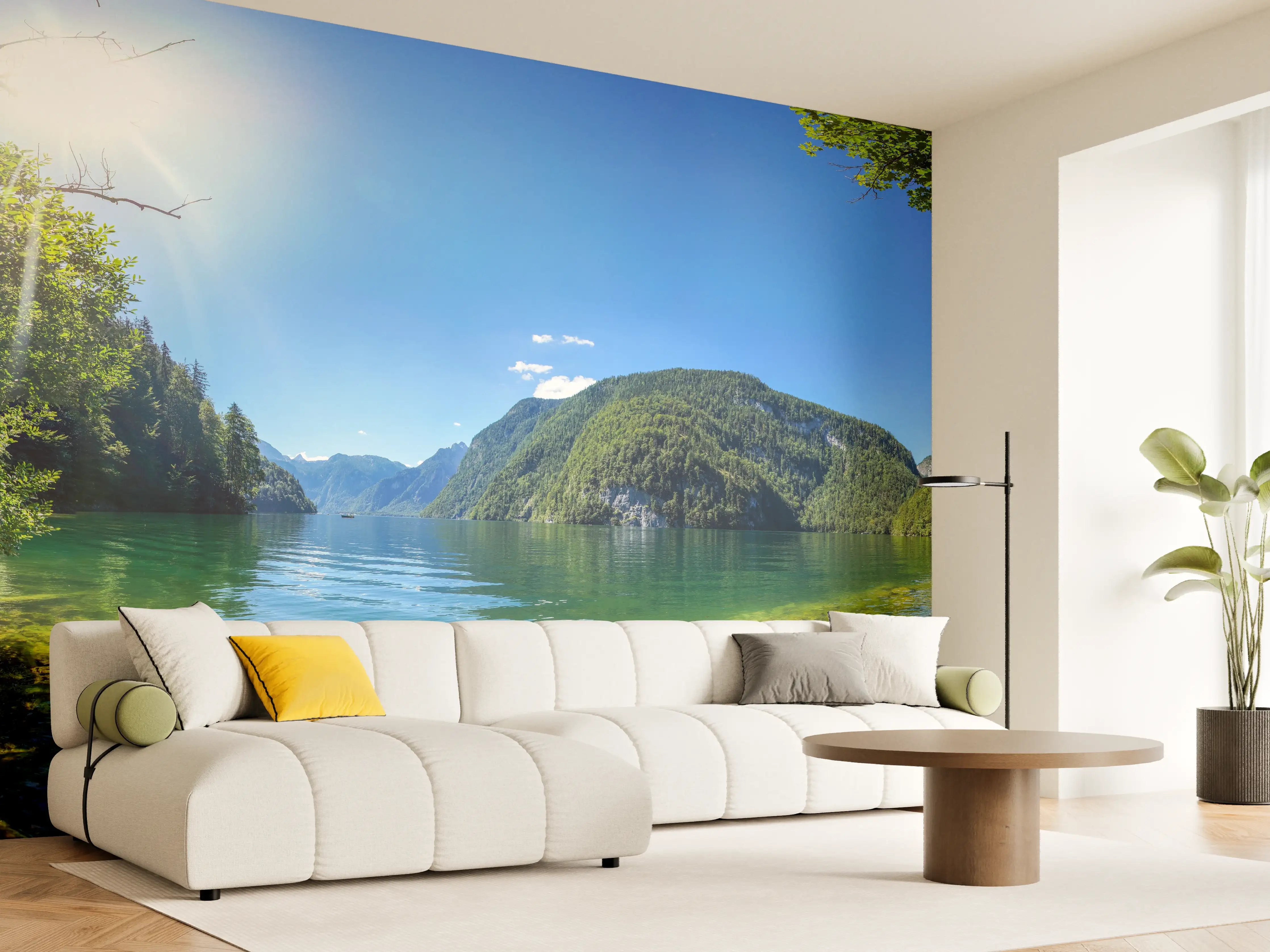 Wandverkleidung Wohnzimmer - Berge Alpen Königsee Österreich