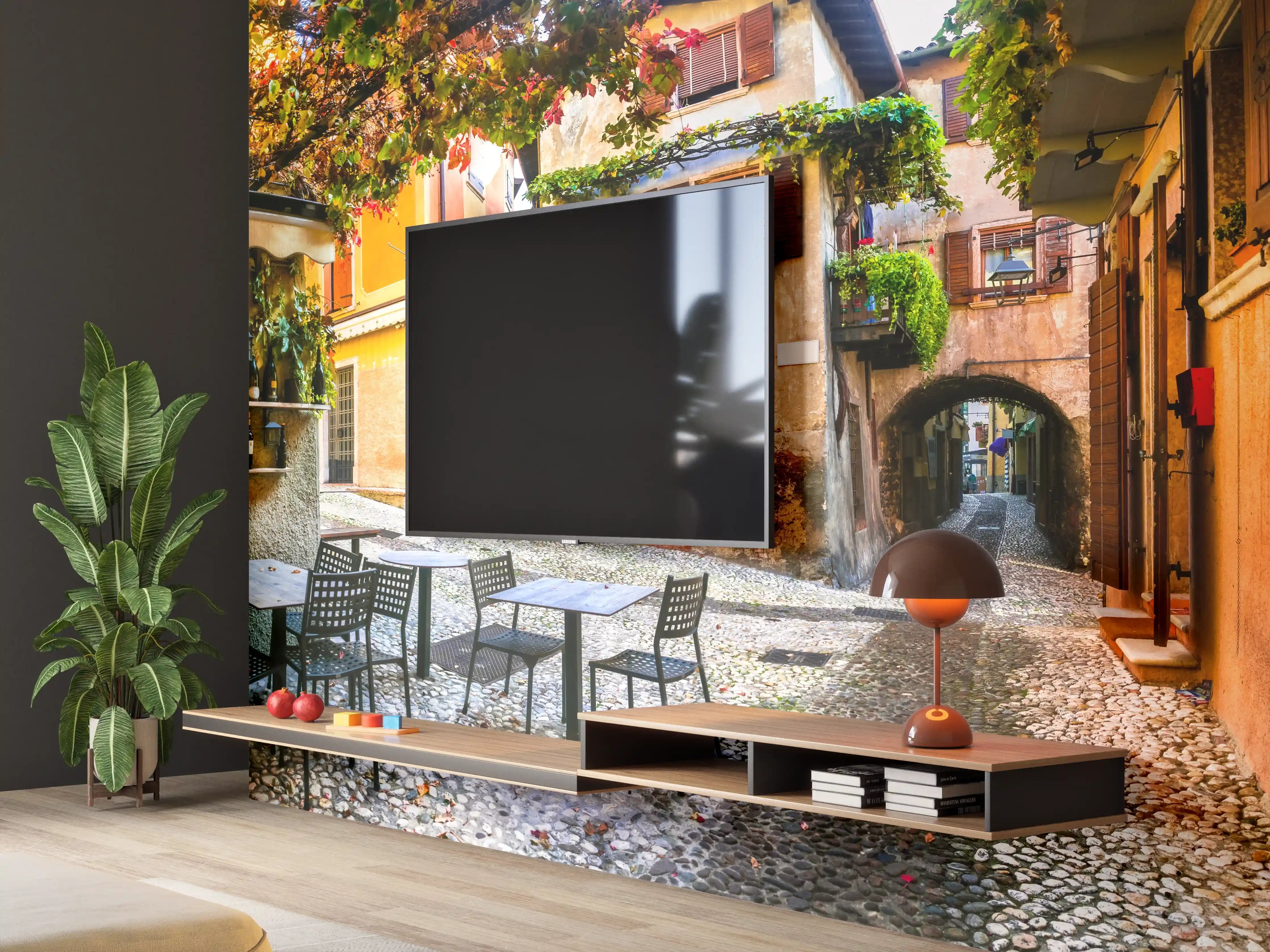 Wandverkleidung Wohnzimmer - Bezaubernde alte Gasse in Malcesine