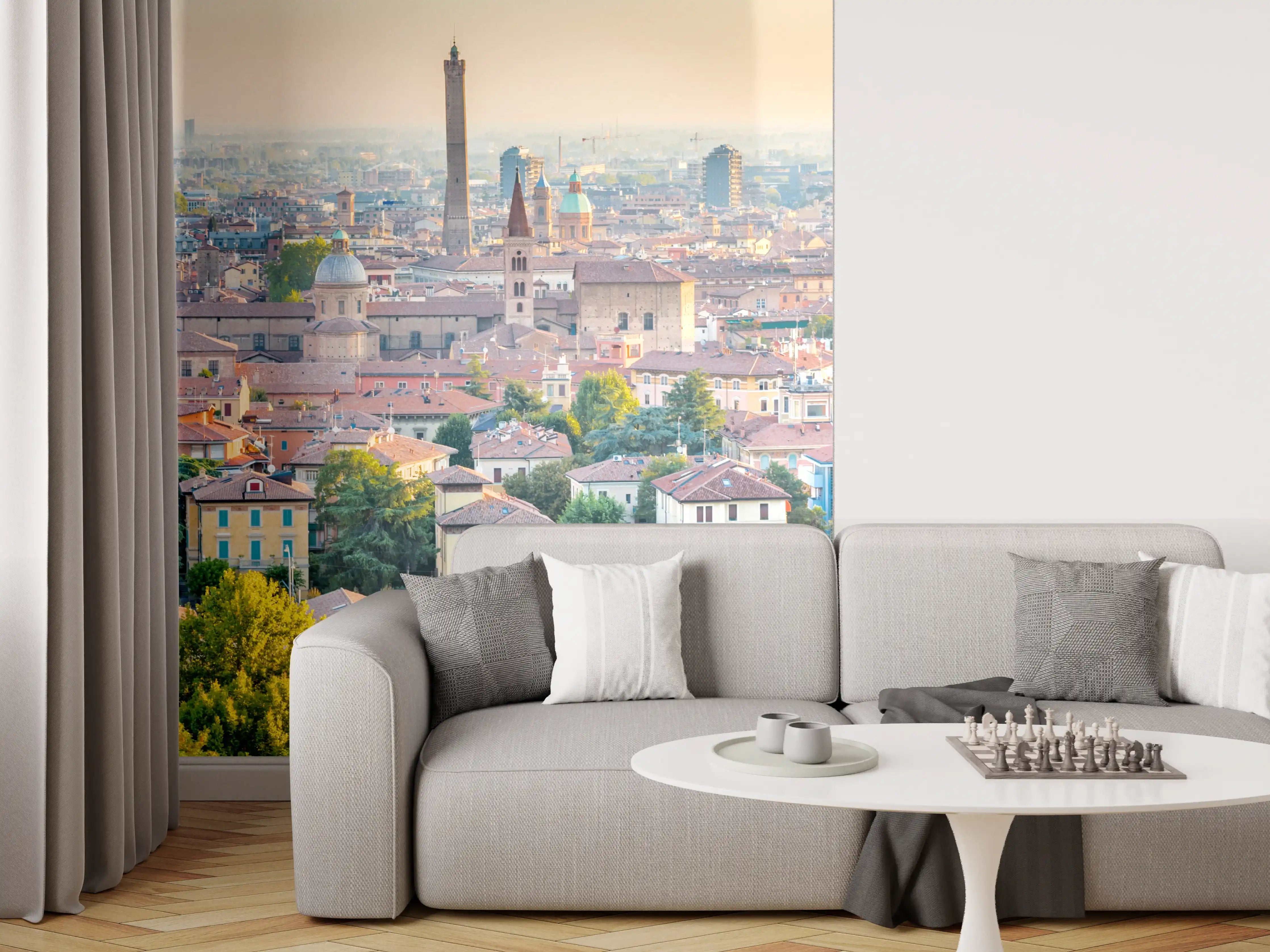 Wandverkleidung Wohnzimmer - Bologna Dämmerung Dachlandschaft