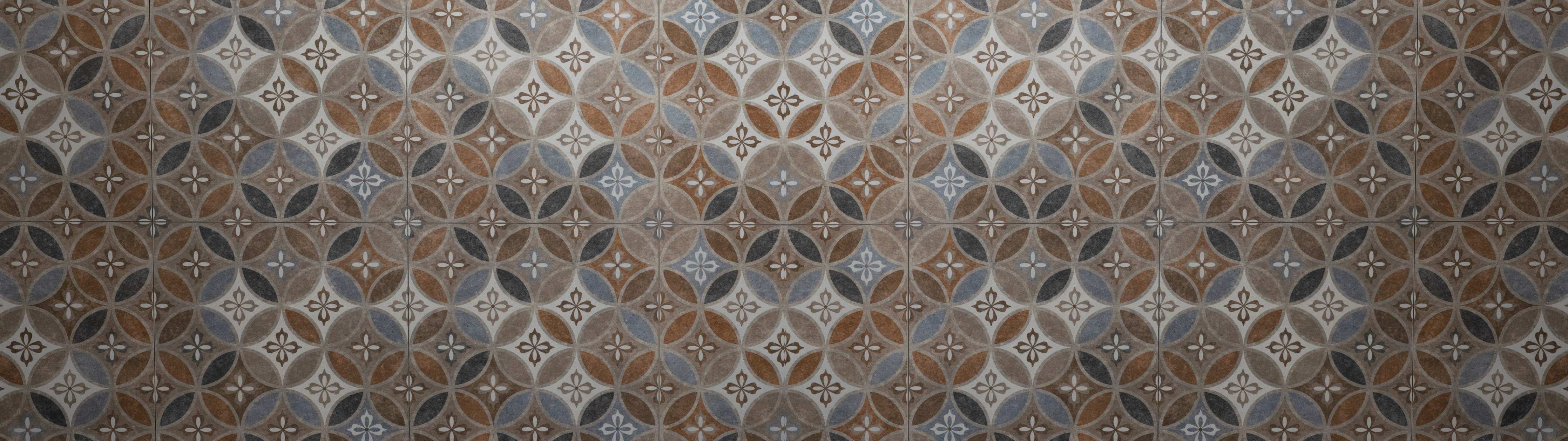 Wandverkleidung Wohnzimmer-Braun-Beiges Vintage Mosaik