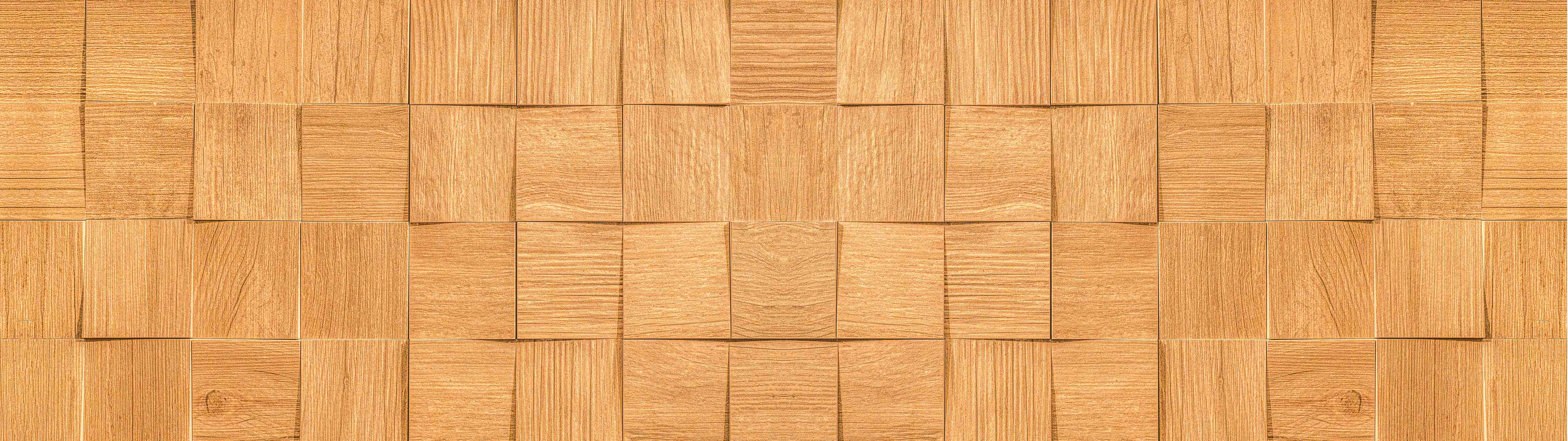 Wandverkleidung Wohnzimmer-Braune Holzwürfeltextur