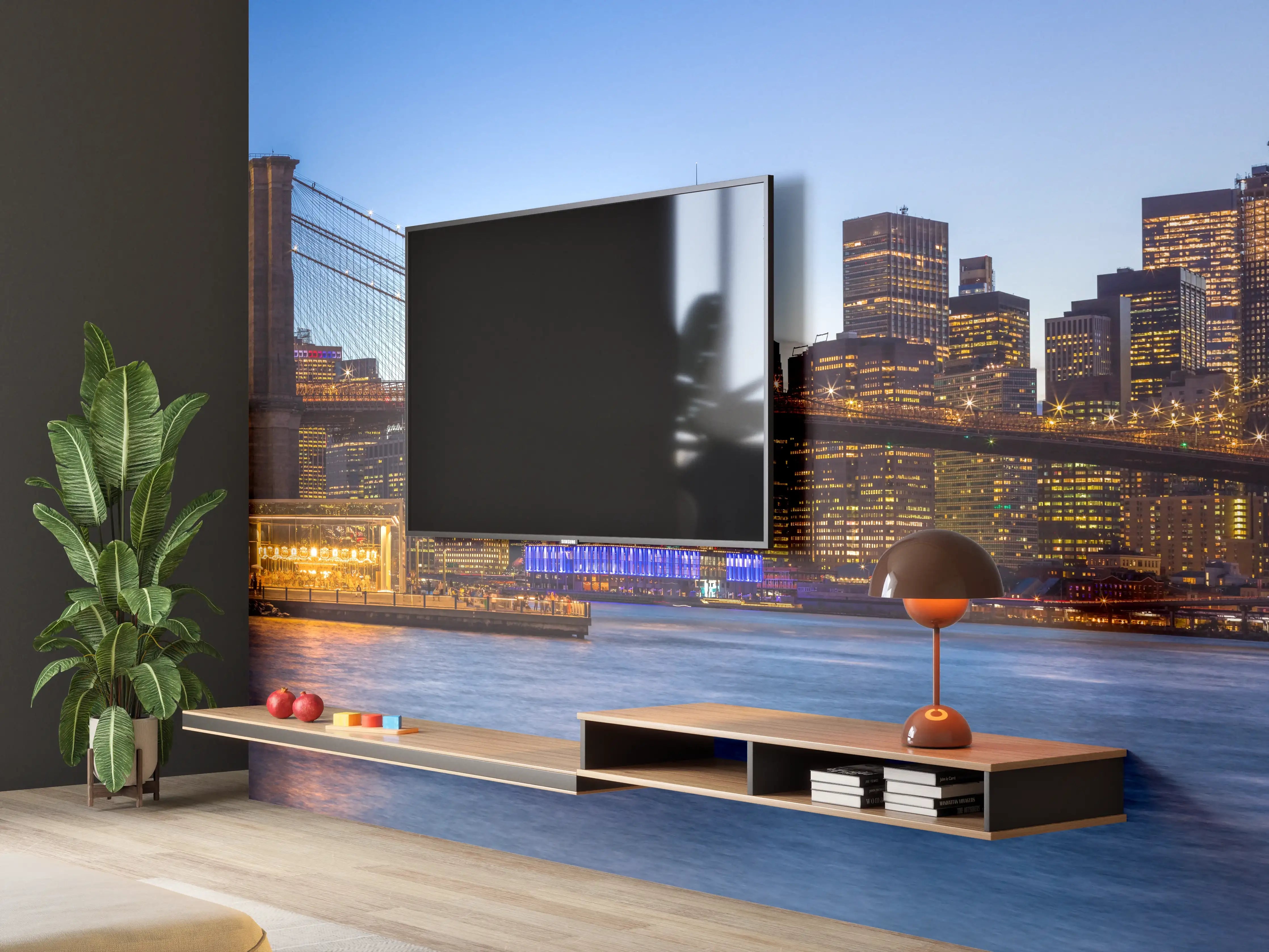 Wandverkleidung Wohnzimmer - Brooklyn Bridge - New York City