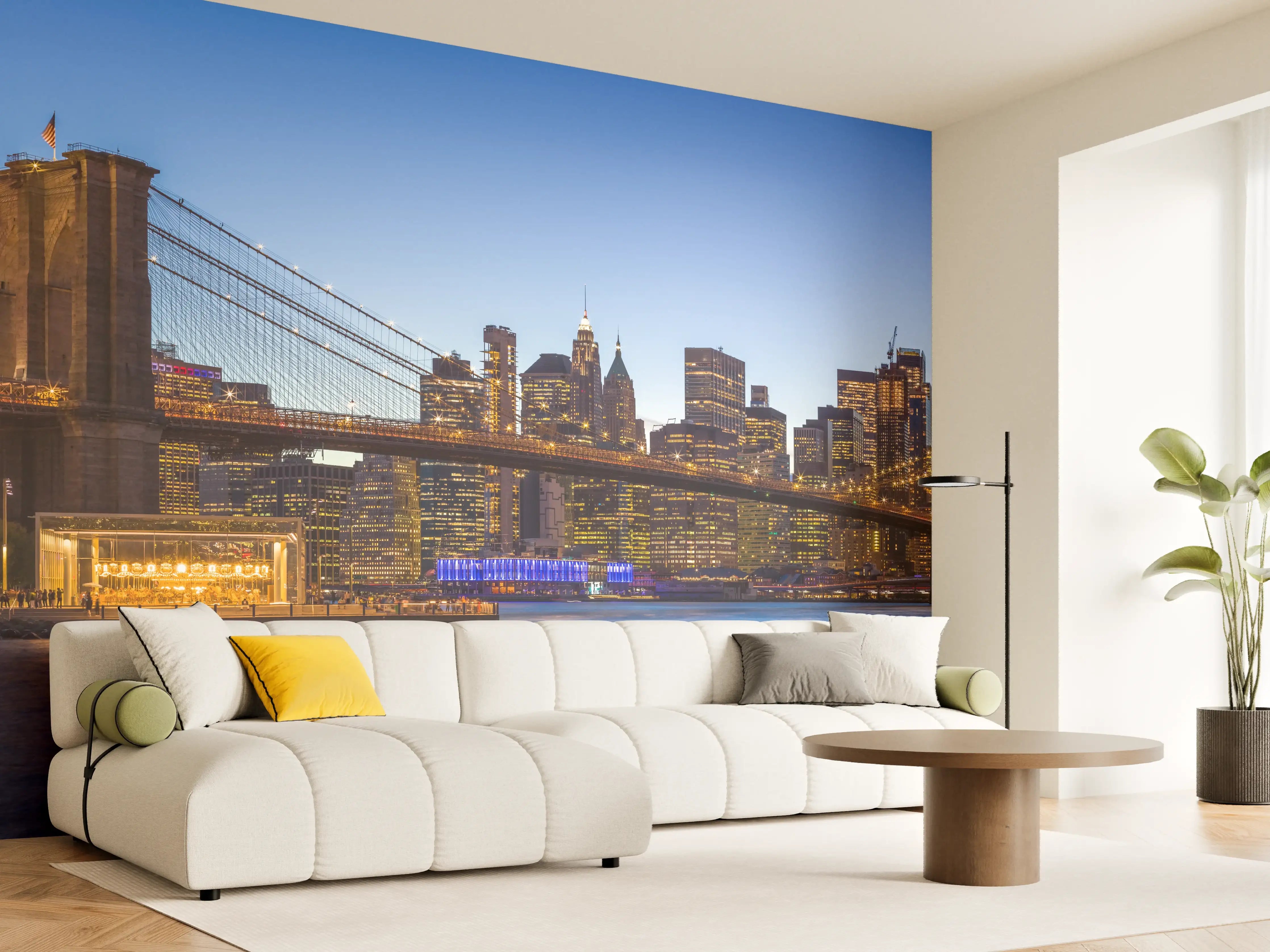 Wandverkleidung Wohnzimmer - Brooklyn Bridge - New York City