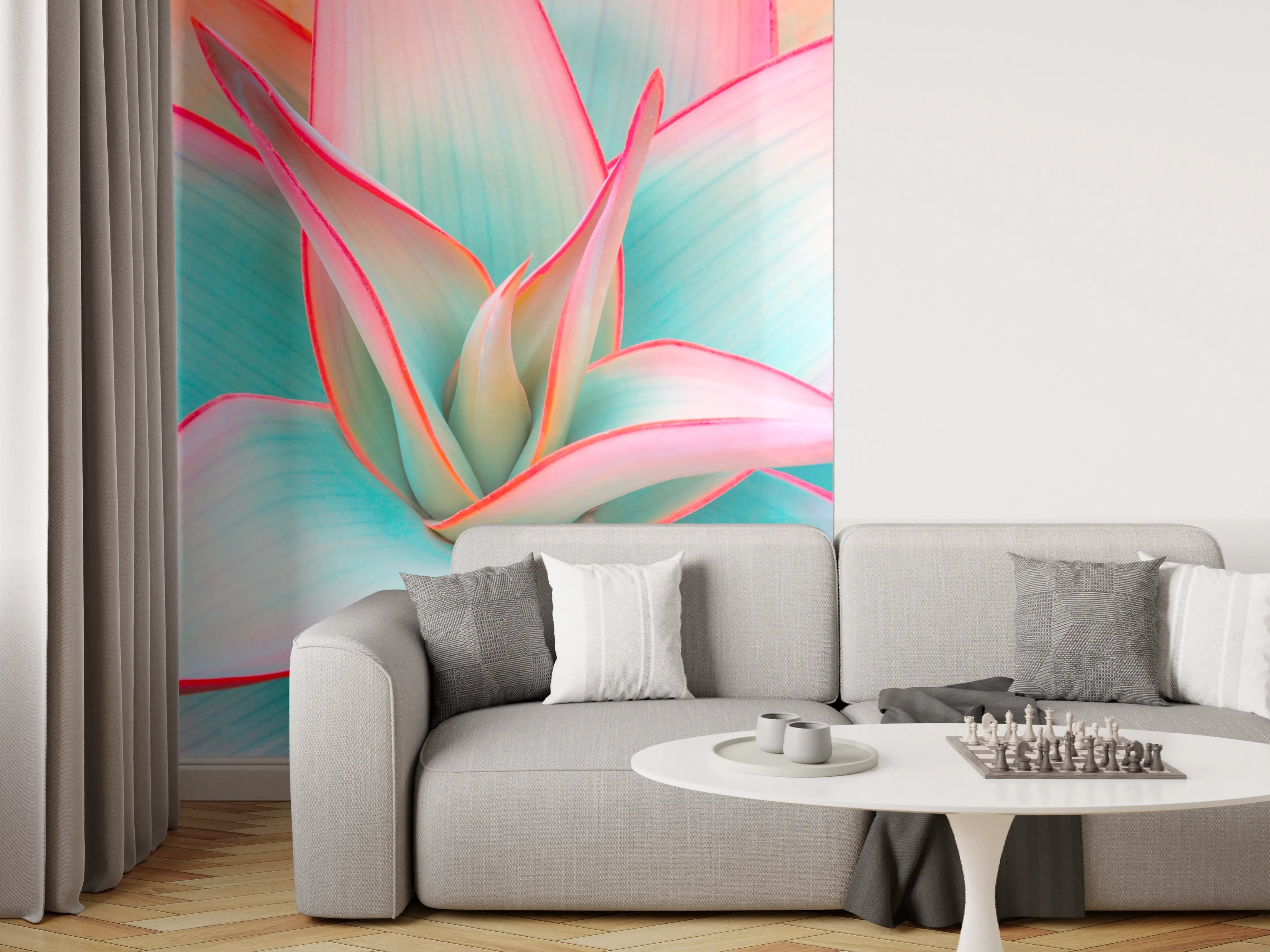 Wandverkleidung Wohnzimmer - Bunte Aloe Vera Pflanze