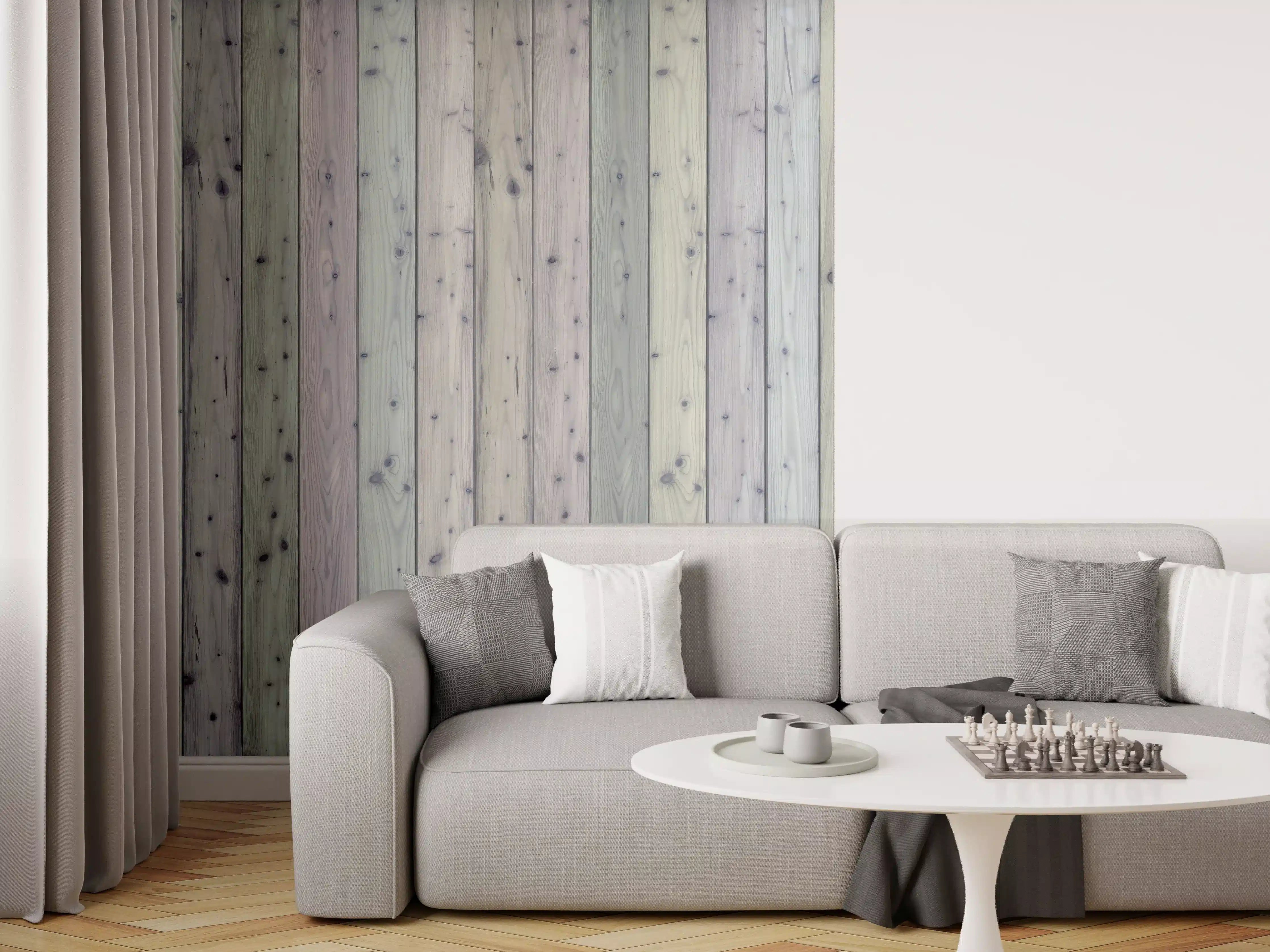 Wandverkleidung Wohnzimmer - Bunte Holz Wand Textur