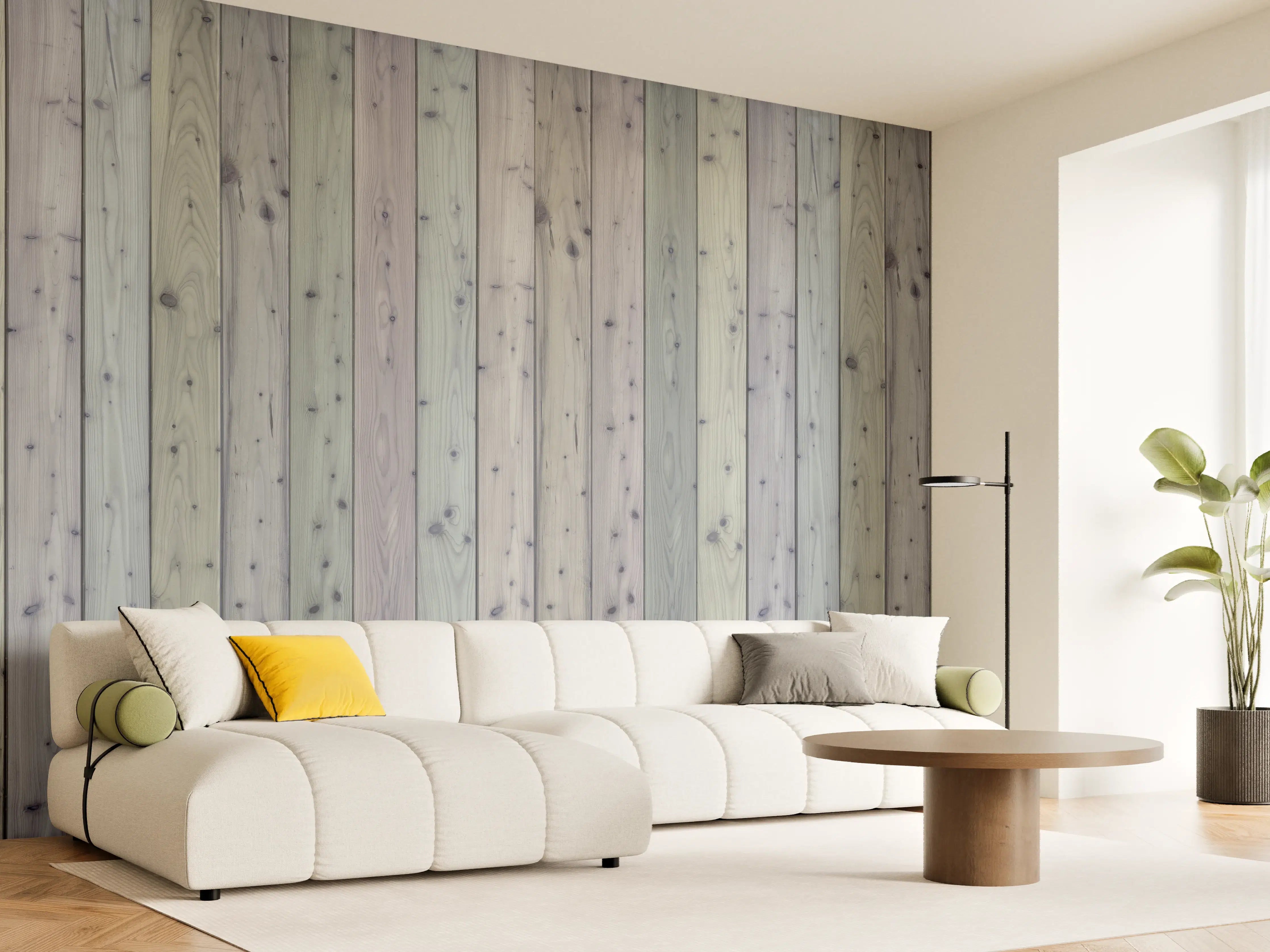 Wandverkleidung Wohnzimmer - Bunte Holz Wand Textur