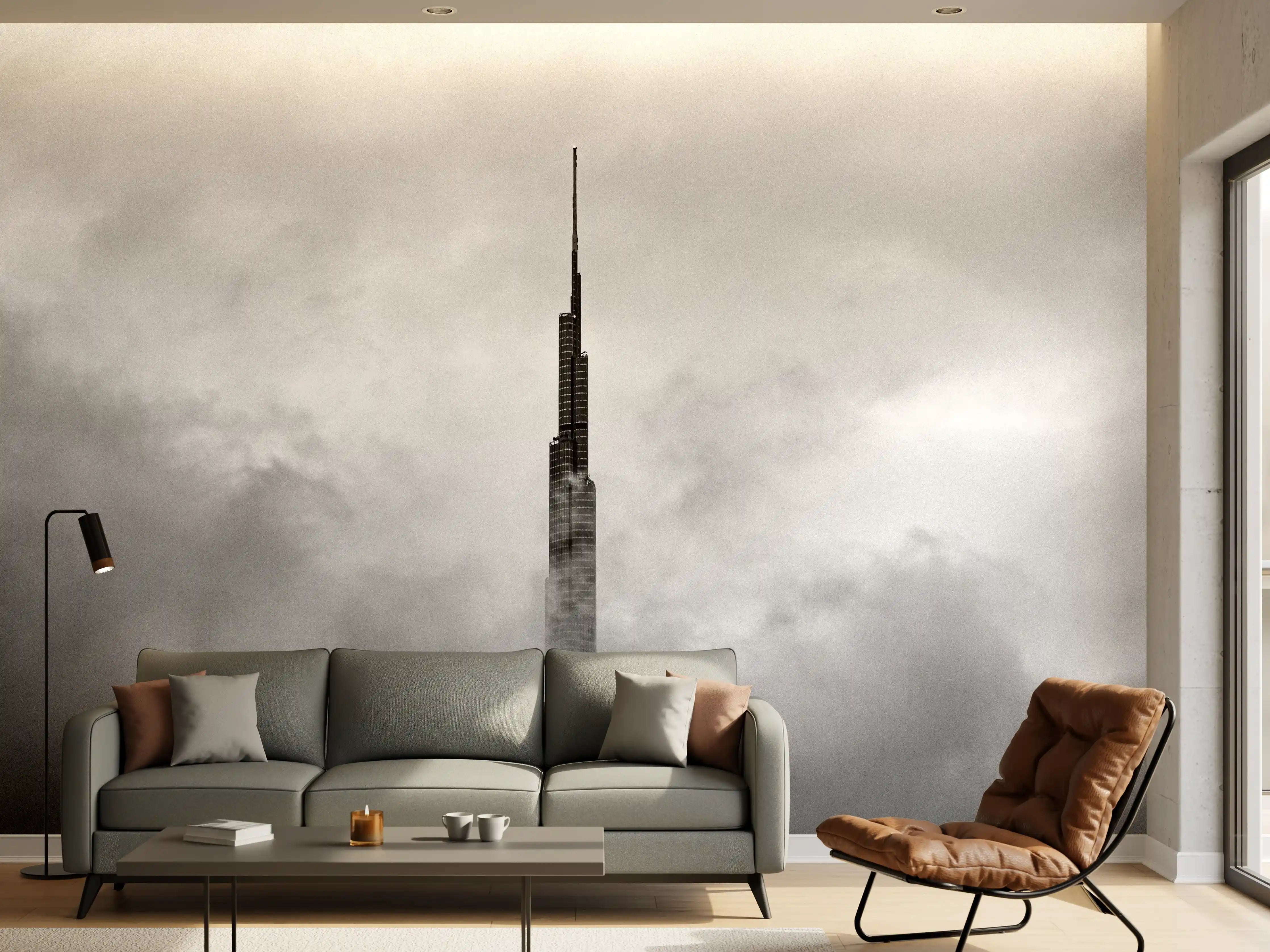 Wandverkleidung Wohnzimmer - Burj Khalifa - Dubai