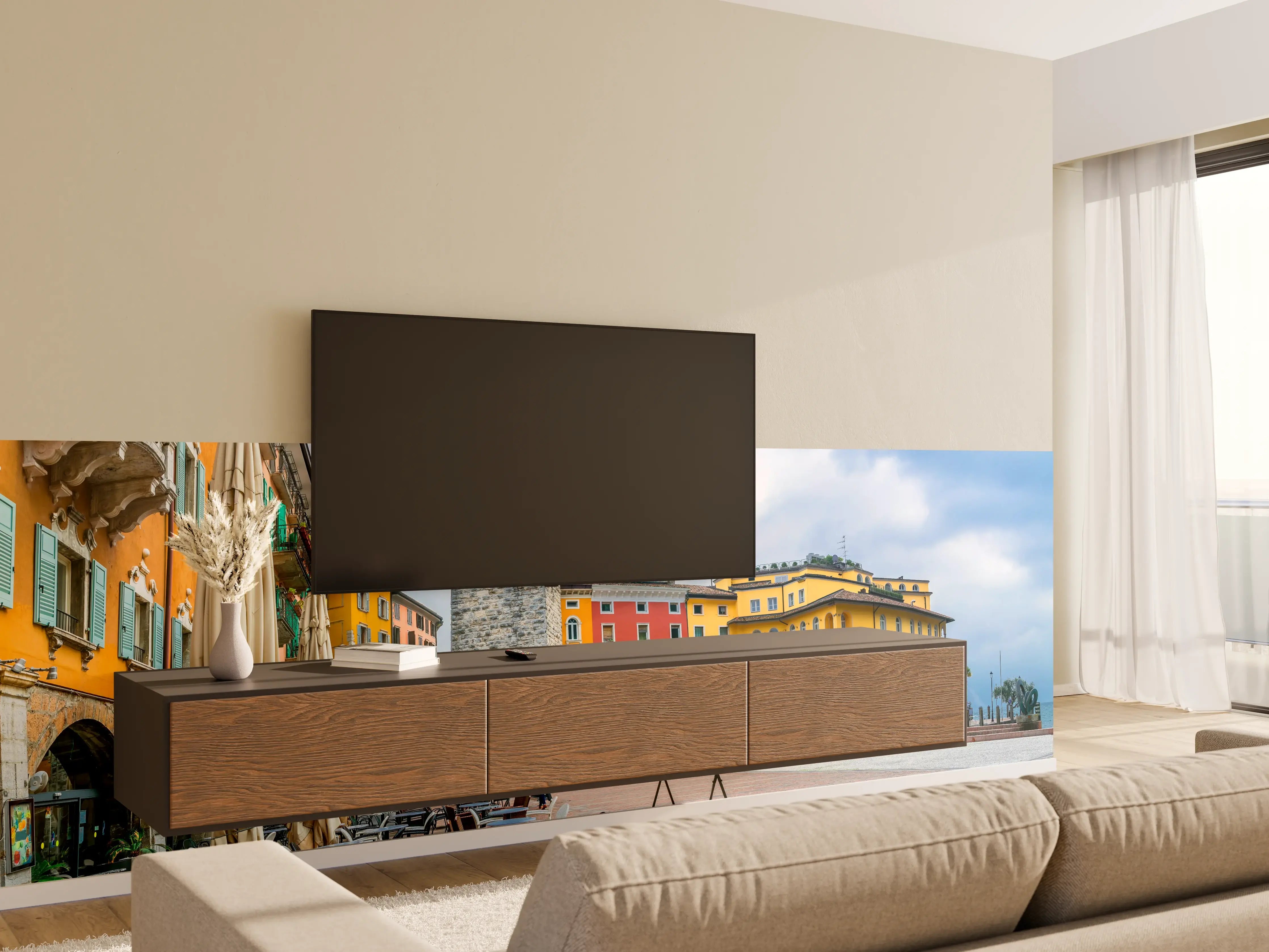 Wandverkleidung Wohnzimmer - Charmante Stadt am Gardasee - Riva del Garda