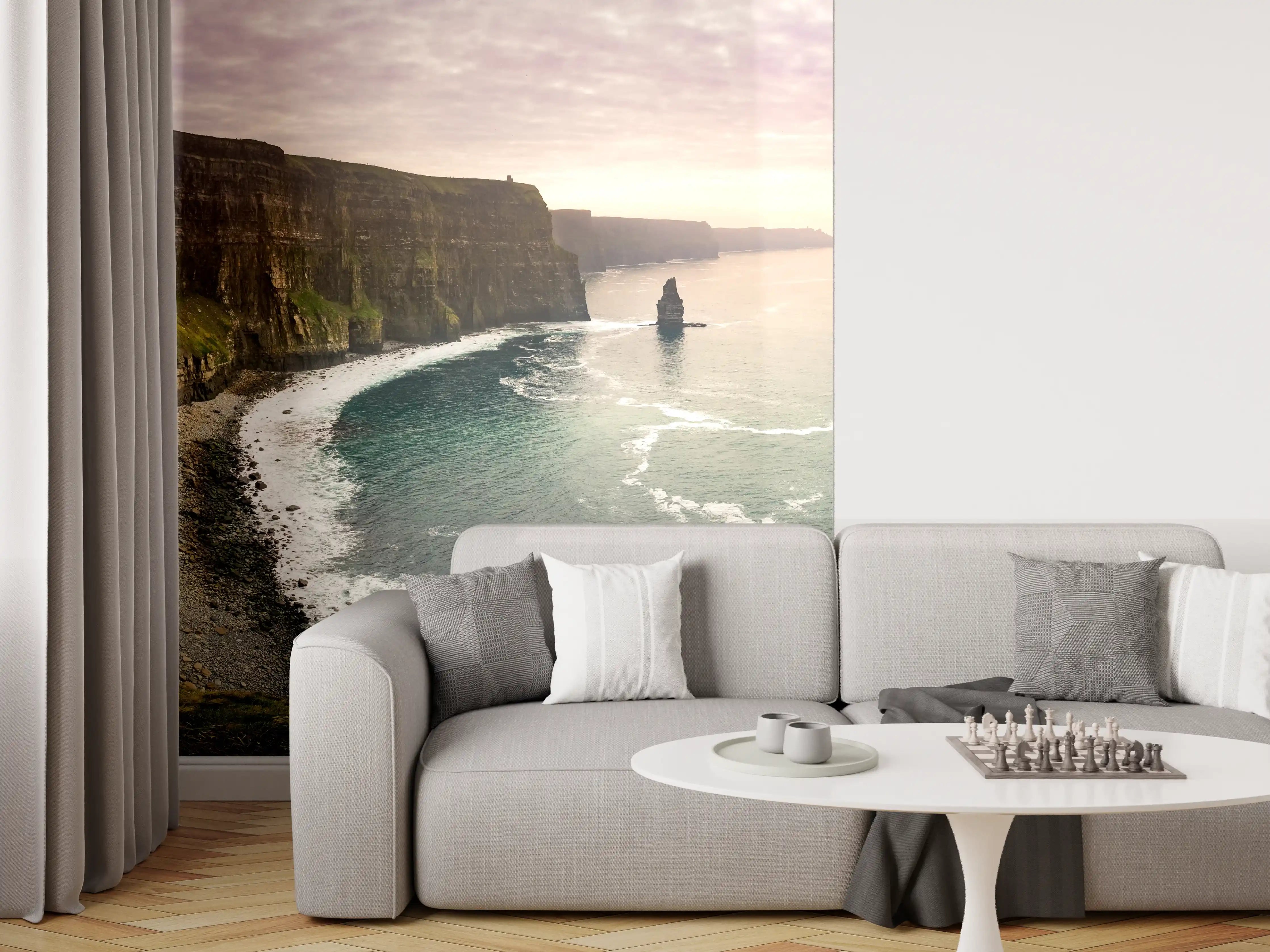 Wandverkleidung Wohnzimmer - Cliffs of Moher in Irland