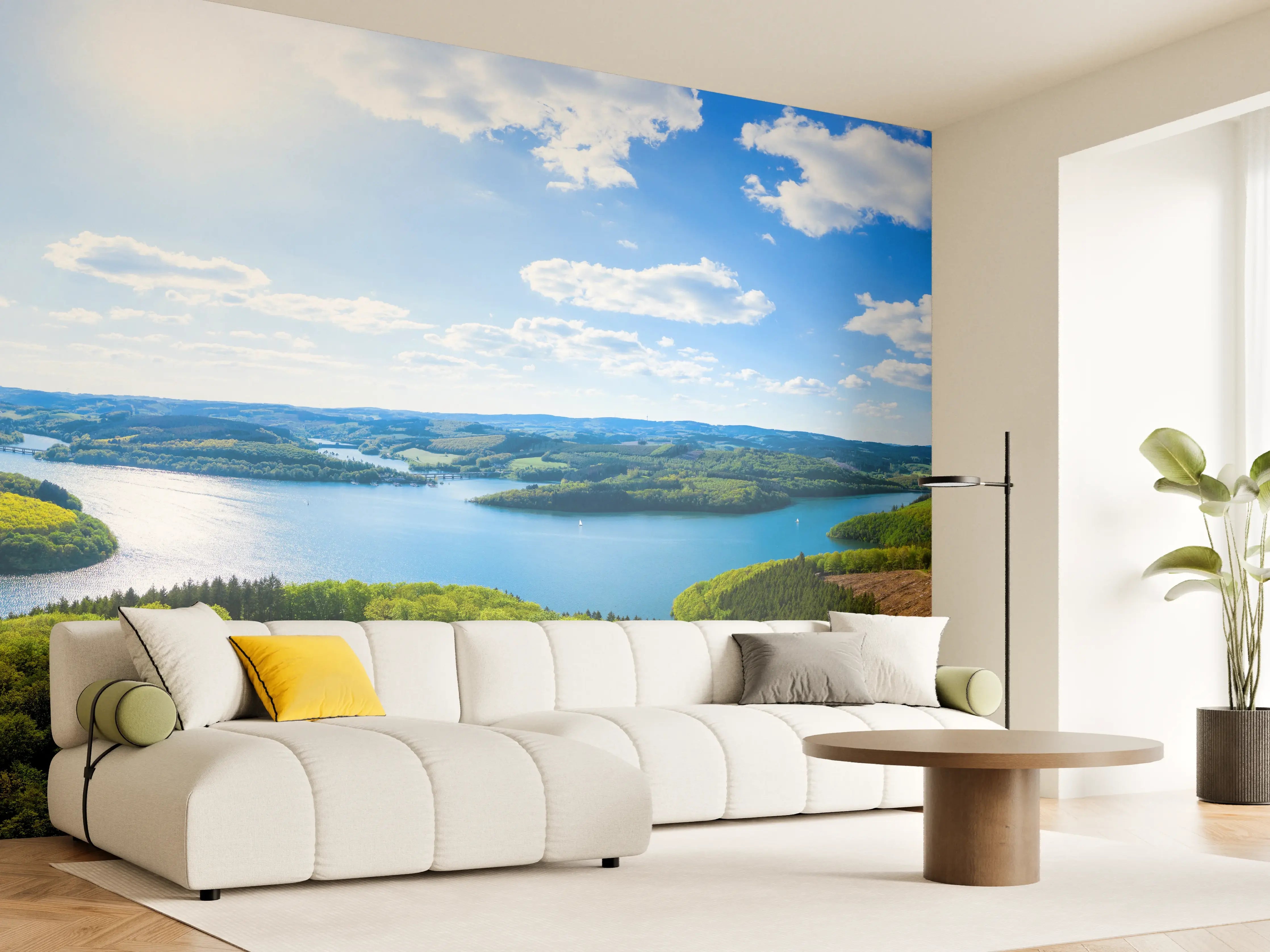 Wandverkleidung Wohnzimmer - Der Bigge See im Frühling - Deutschland