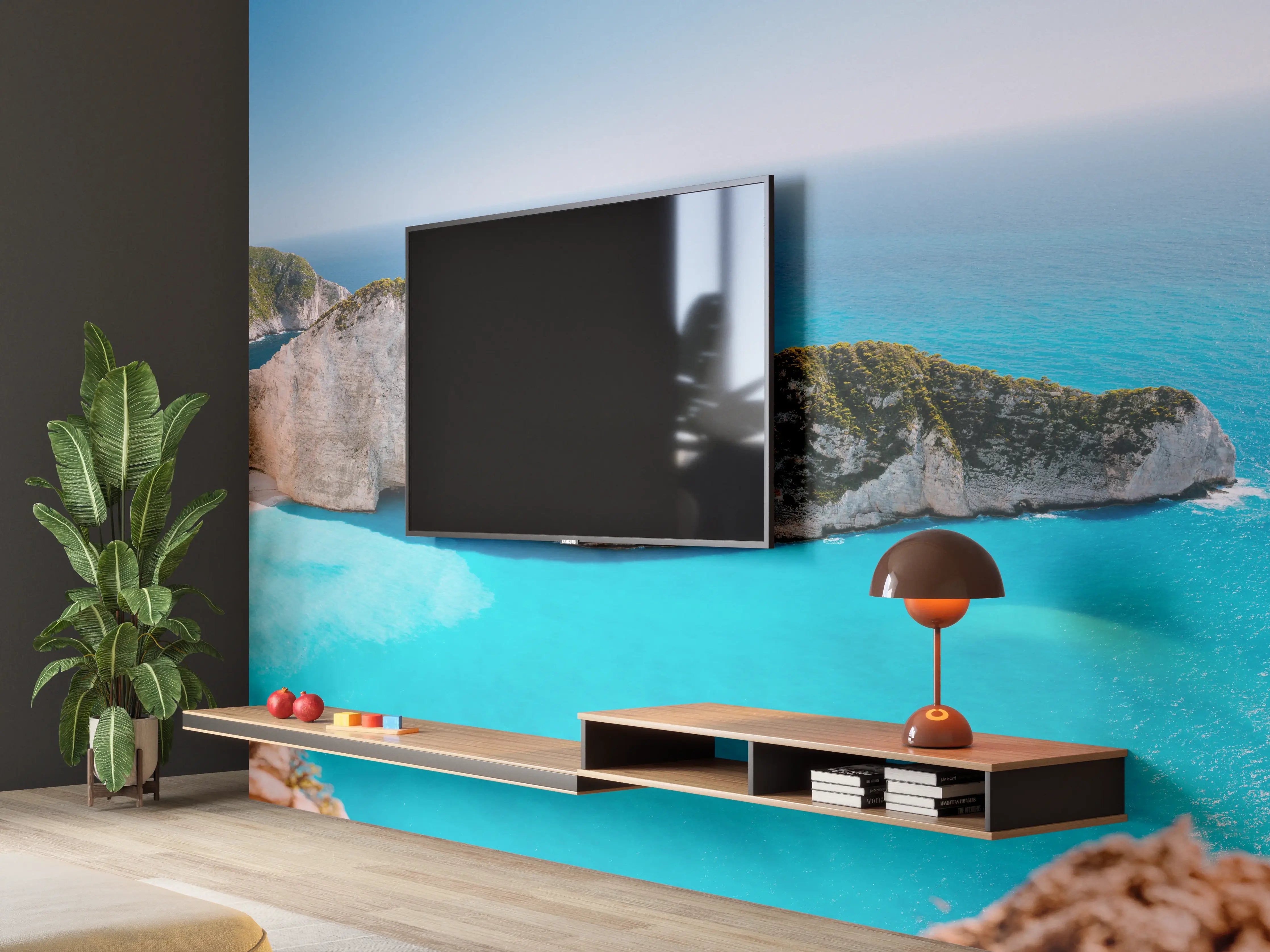 Wandverkleidung Wohnzimmer - Der Strand von Navagio - Griechenland