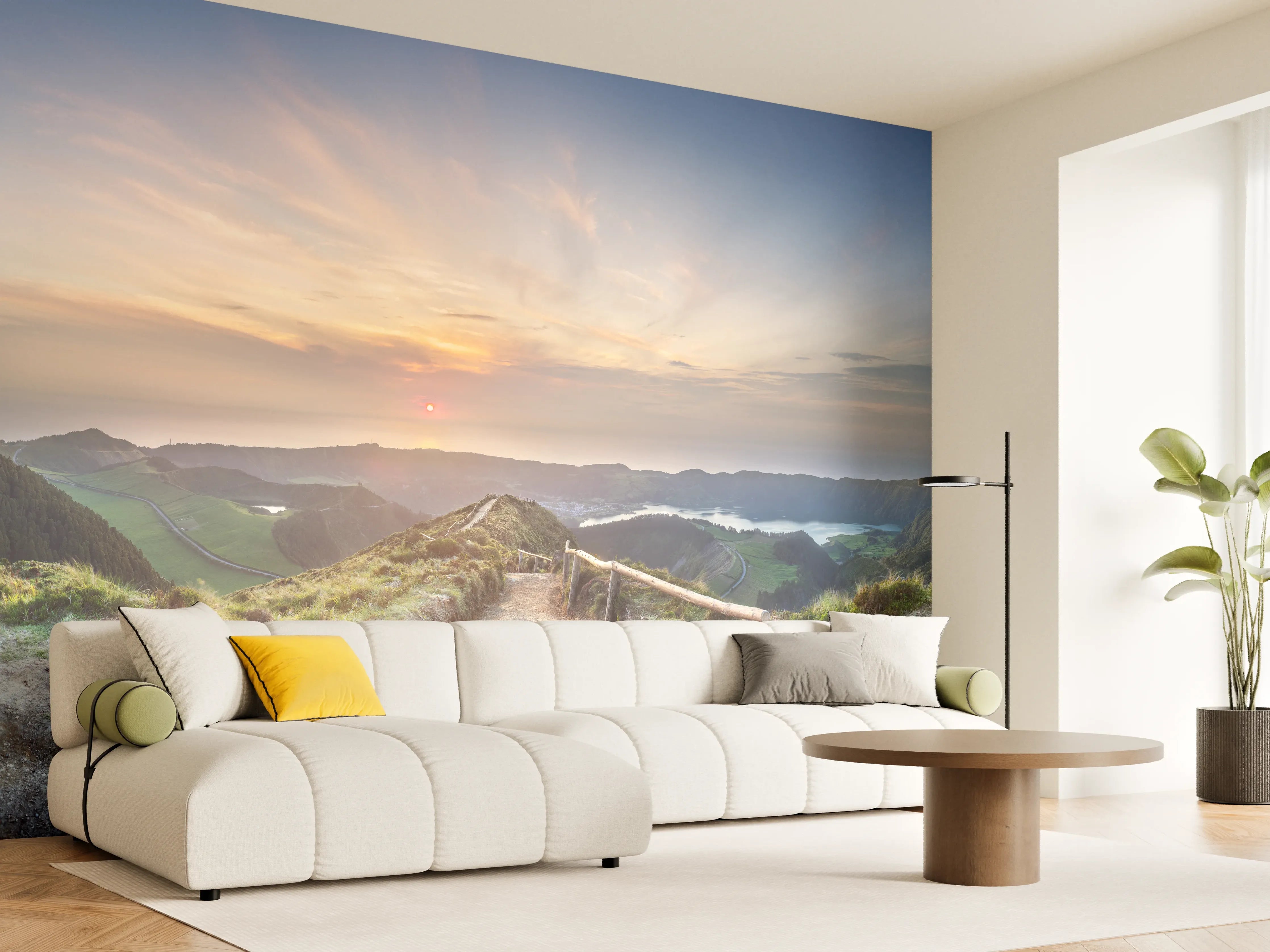 Wandverkleidung Wohnzimmer - Die Insel Sao Miguel und der See Ponta Delgada