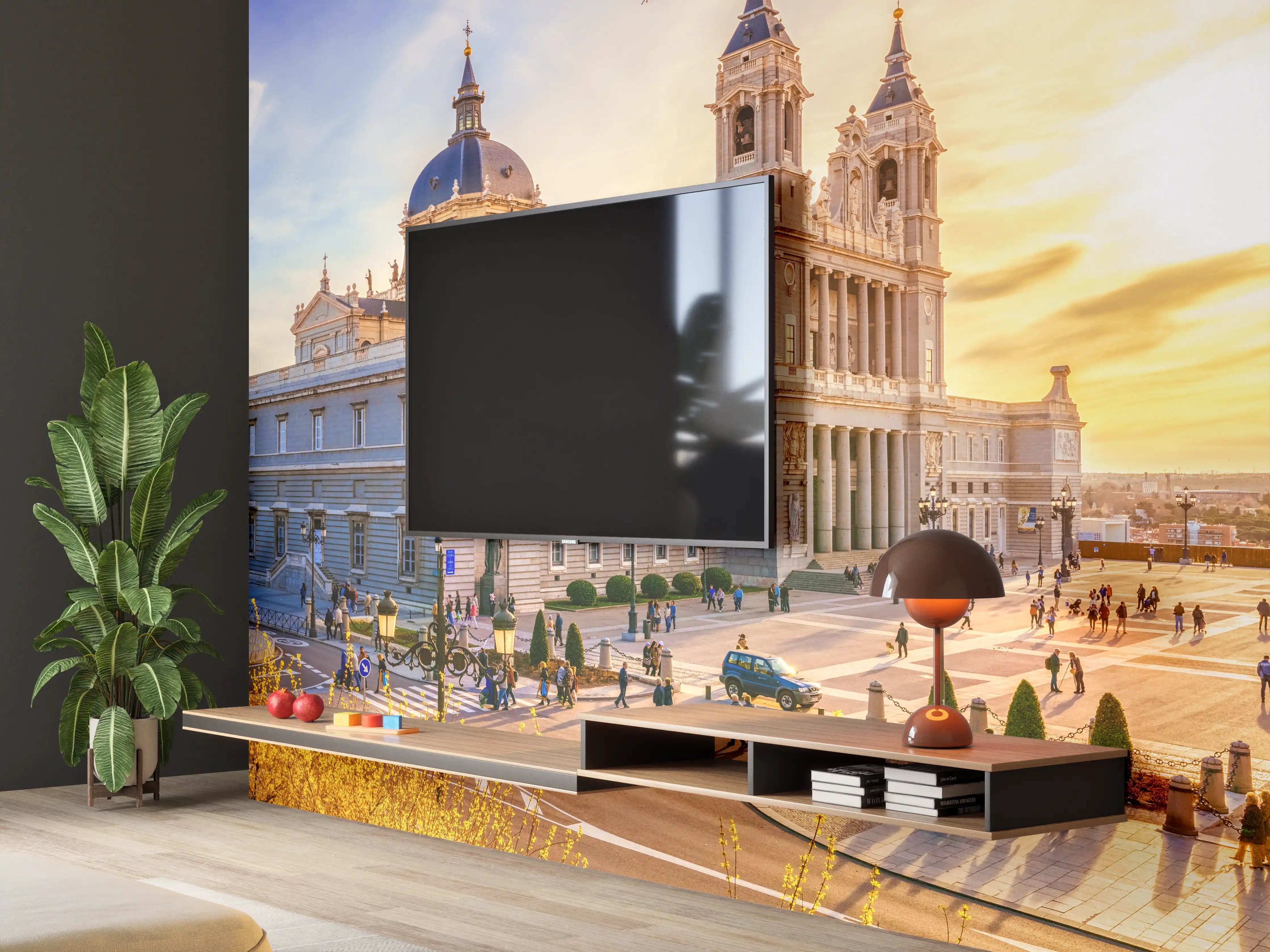 Wandverkleidung Wohnzimmer - Die Kathedrale von Madrid