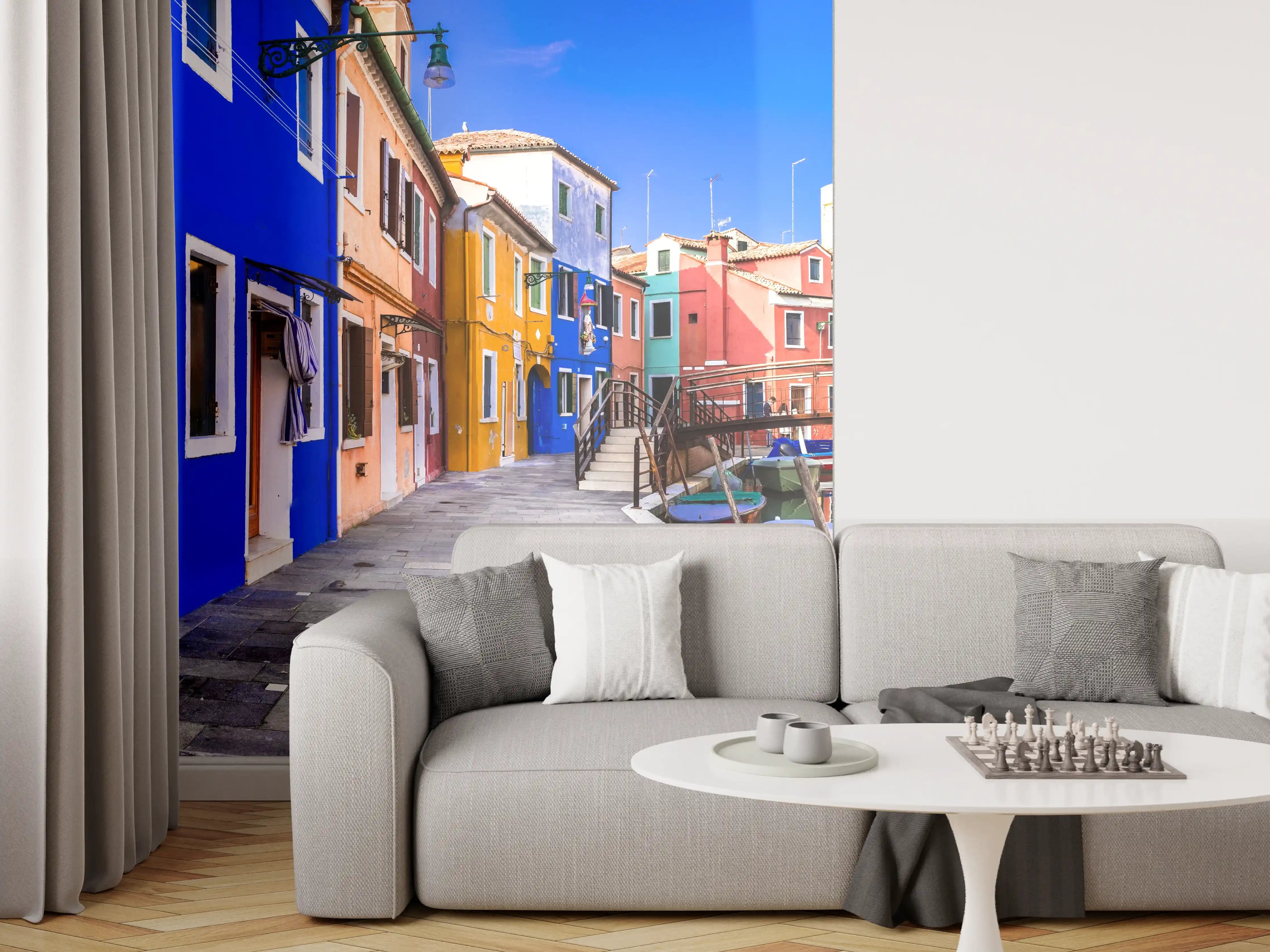 Wandverkleidung Wohnzimmer - Die farbenfrohe Insel Burano