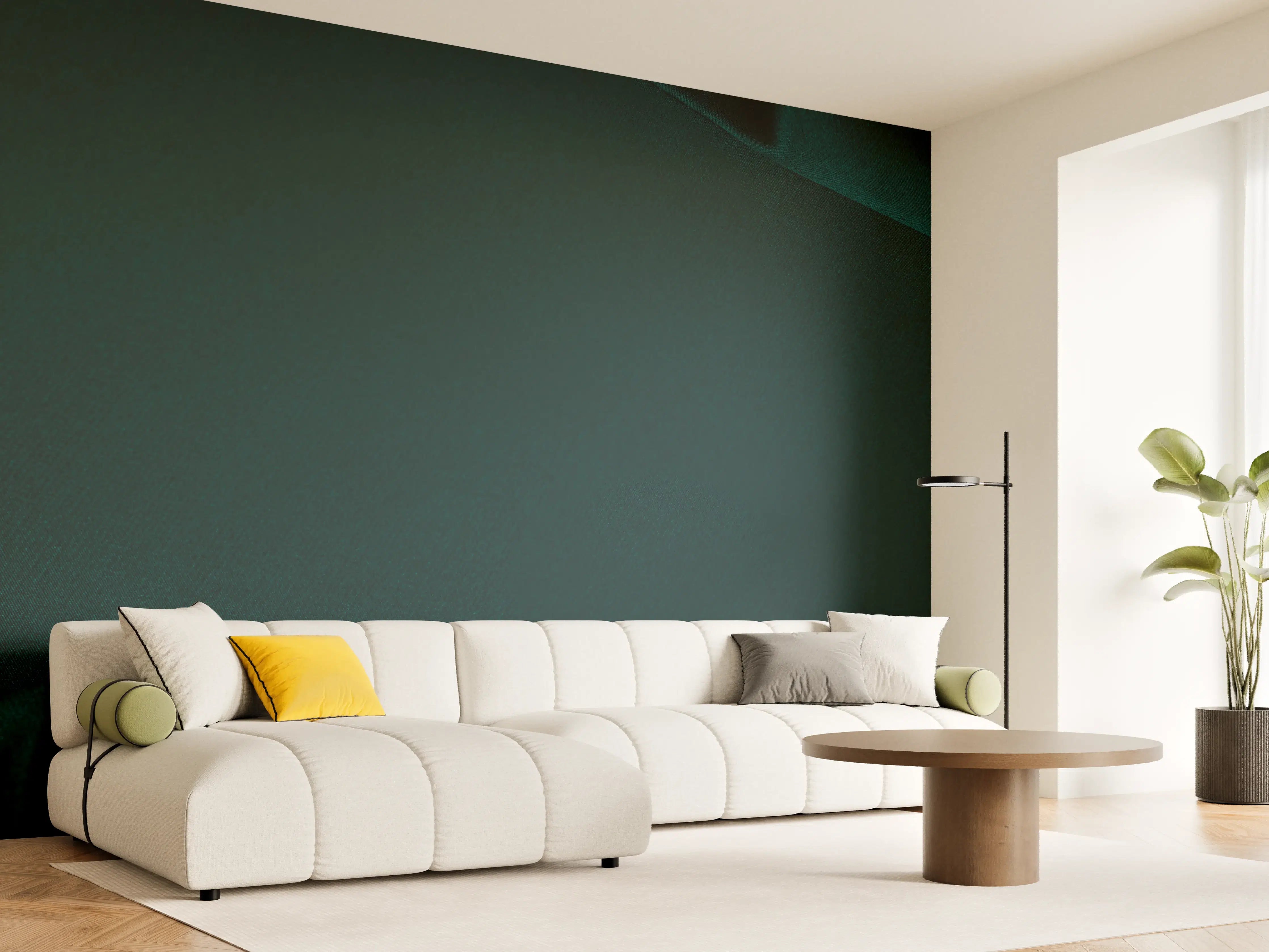 Wandverkleidung Wohnzimmer - Dunkelblauer Seidensatin Luxus