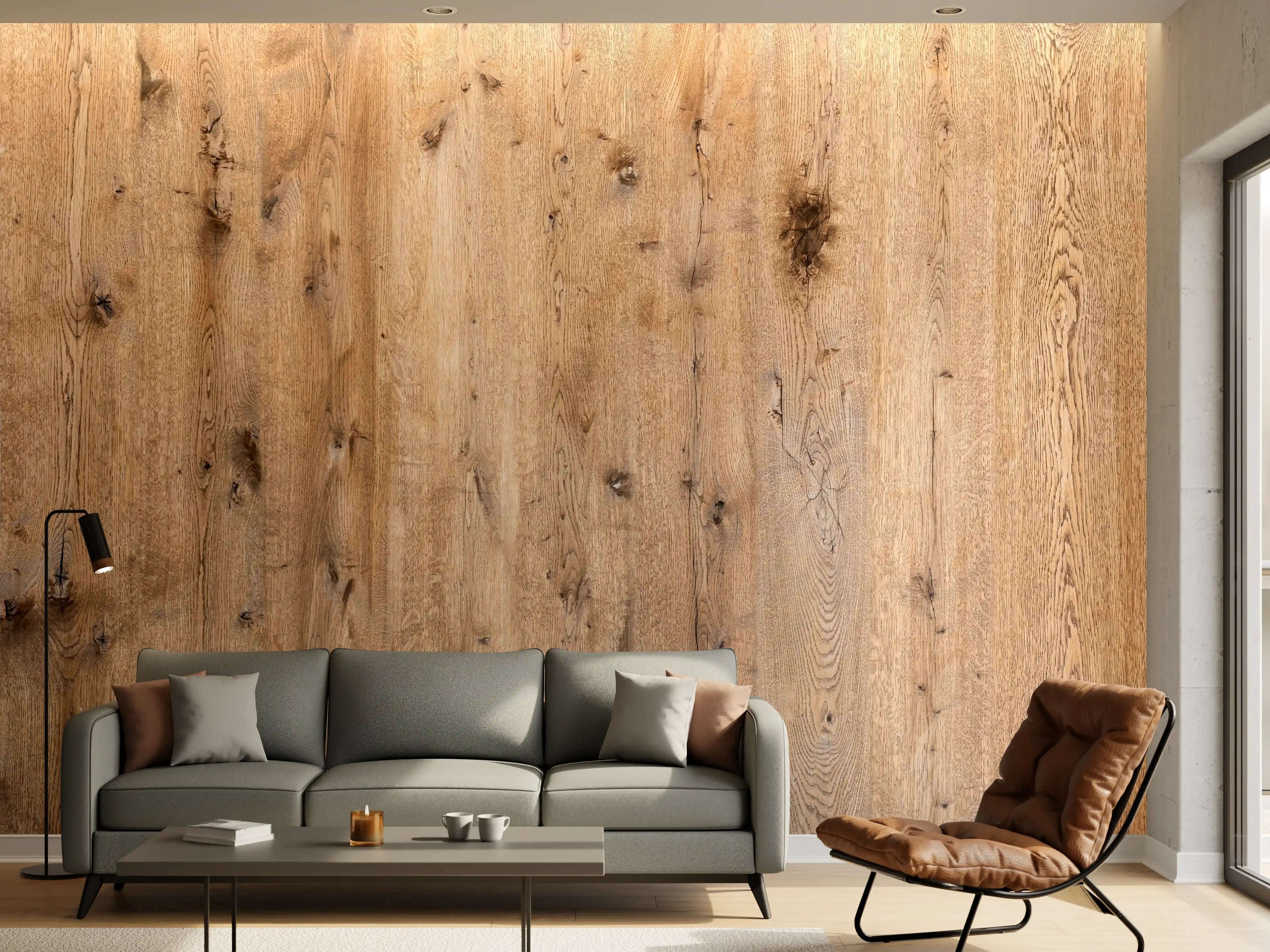 Wandverkleidung Wohnzimmer - Edle Grautöne für dein Holzdesign