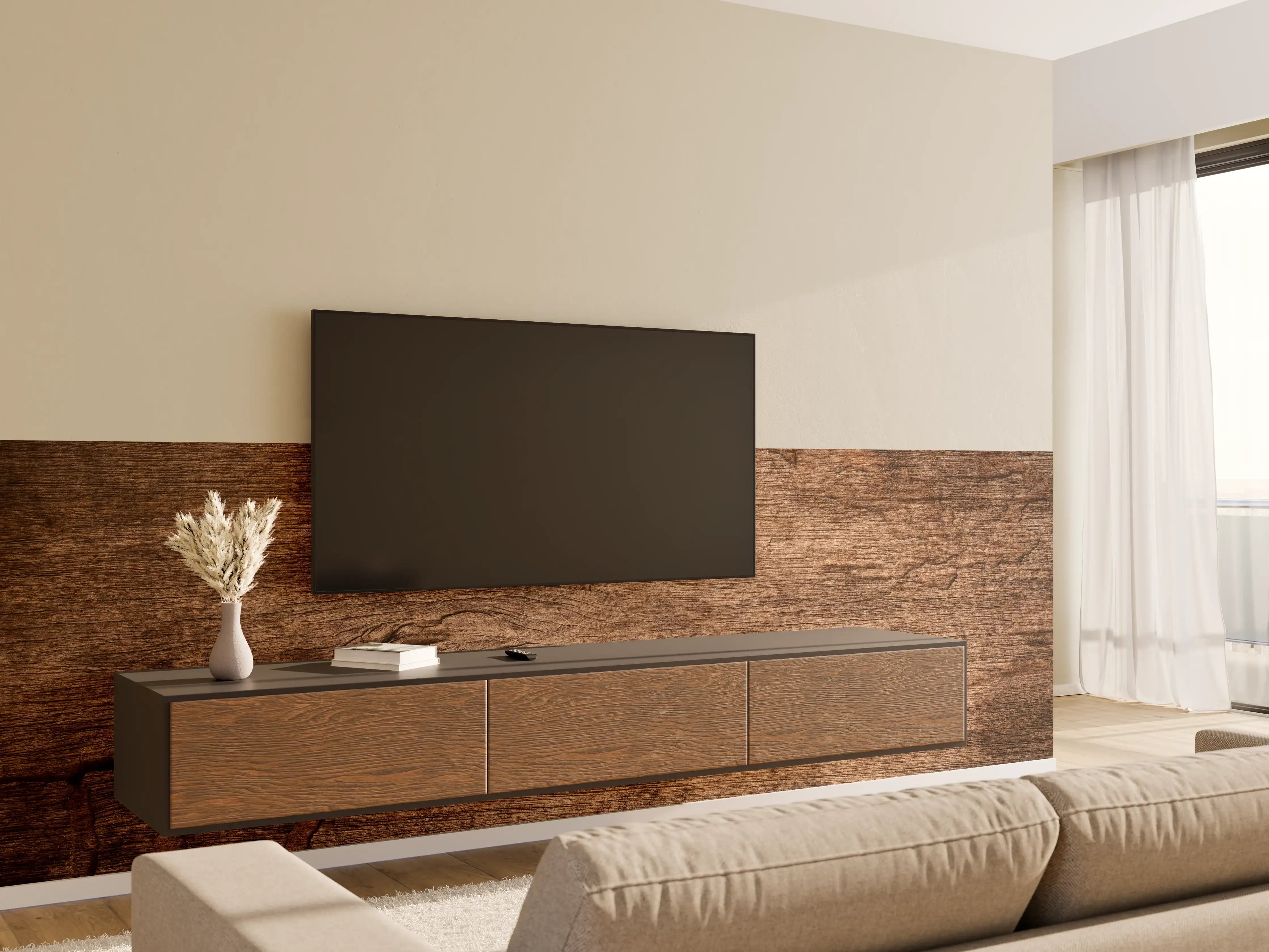 Wandverkleidung Wohnzimmer - Eindrucksvolle Holzoptik für Naturfreunde