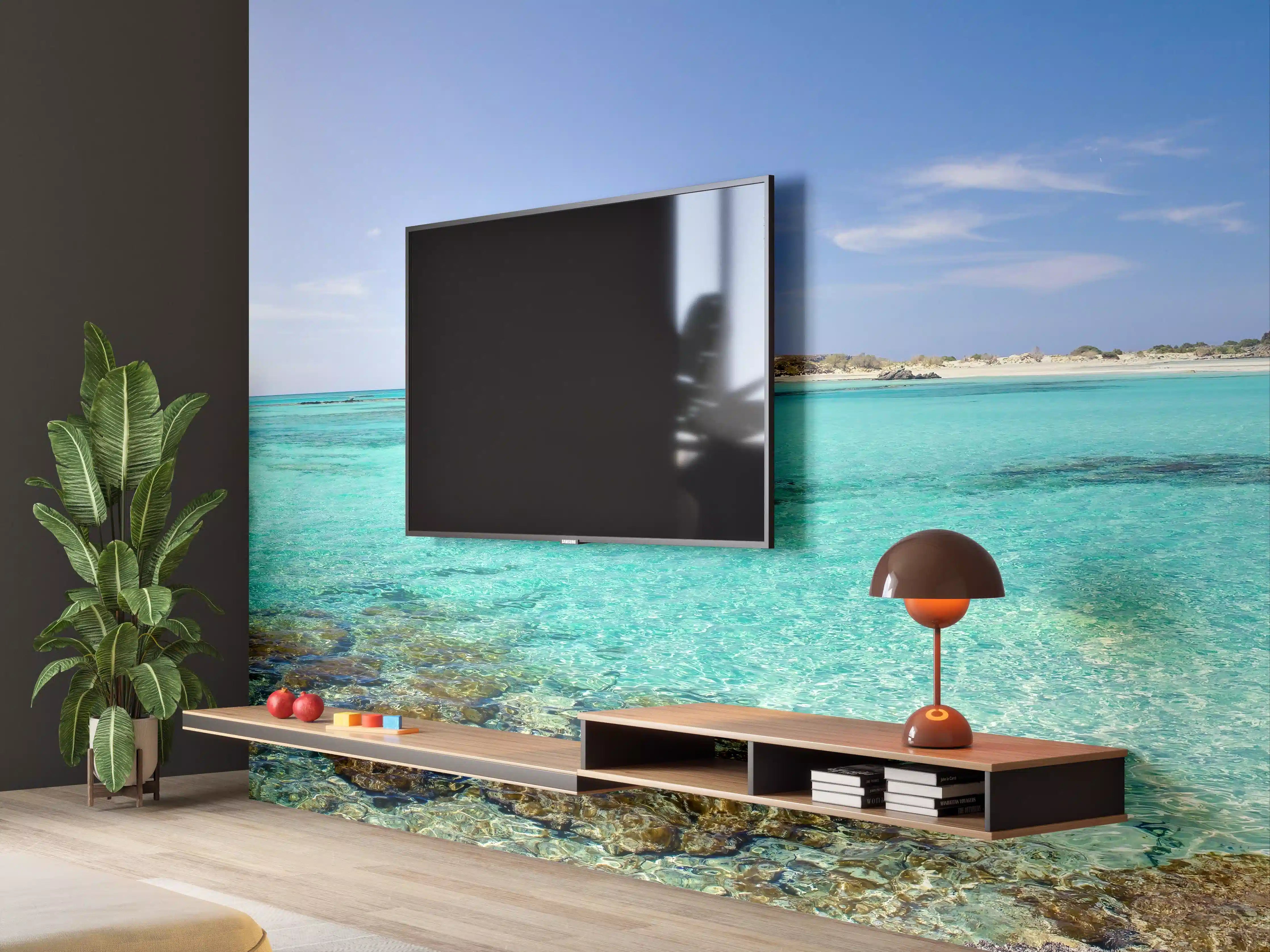 Wandverkleidung Wohnzimmer - Elafonisi Strand Panorama
