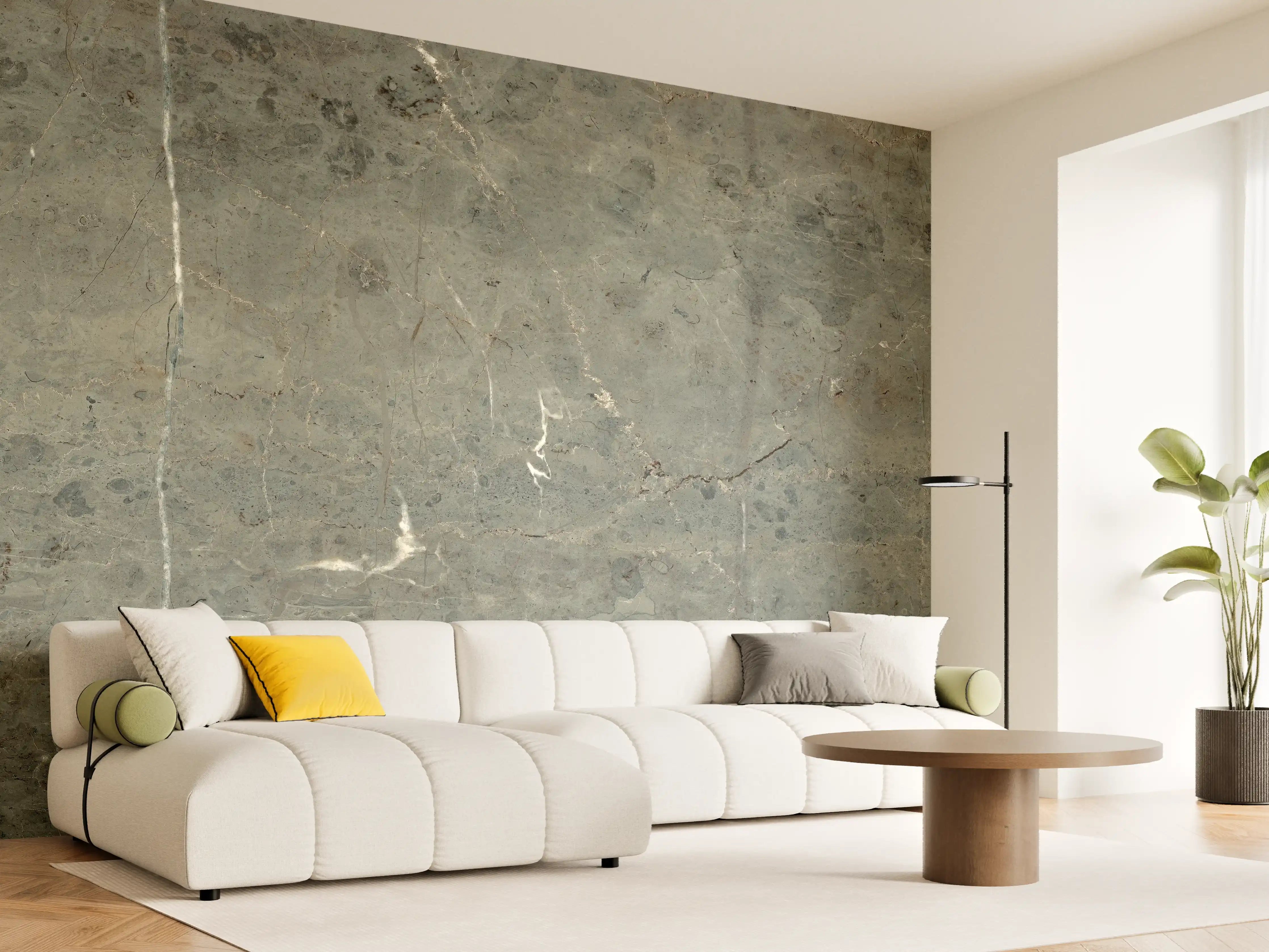 Wandverkleidung Wohnzimmer - Elegant Steinfliese für Ihr Zuhause