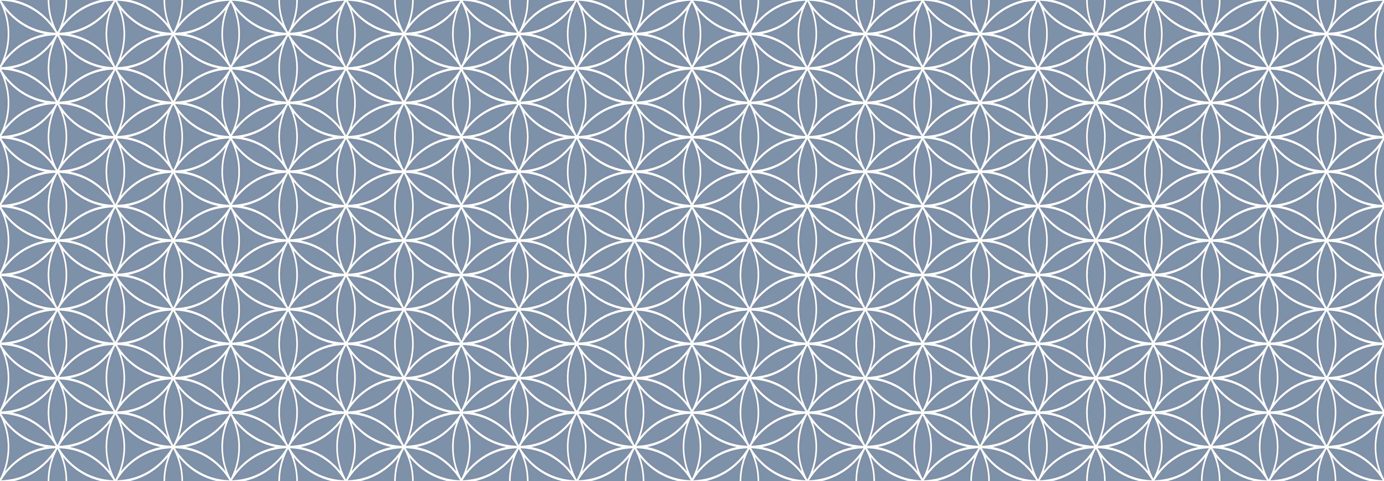 Wandverkleidung Wohnzimmer-Elegant geometrisches Muster in Blau und Weiß
